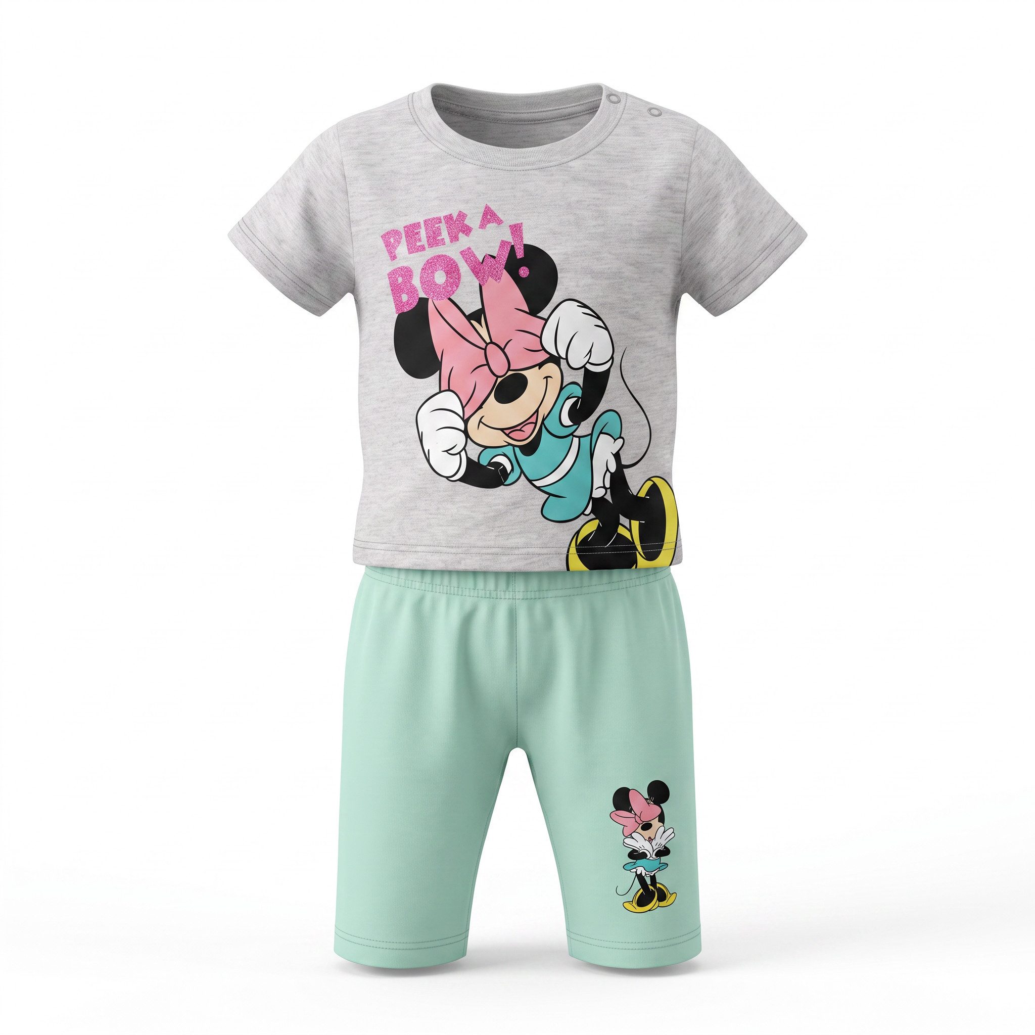 Disney Print-Shirt Disney Minnie Maus Baby Mädchen Sommerset Shorts und T-Shirt Gr.62-68