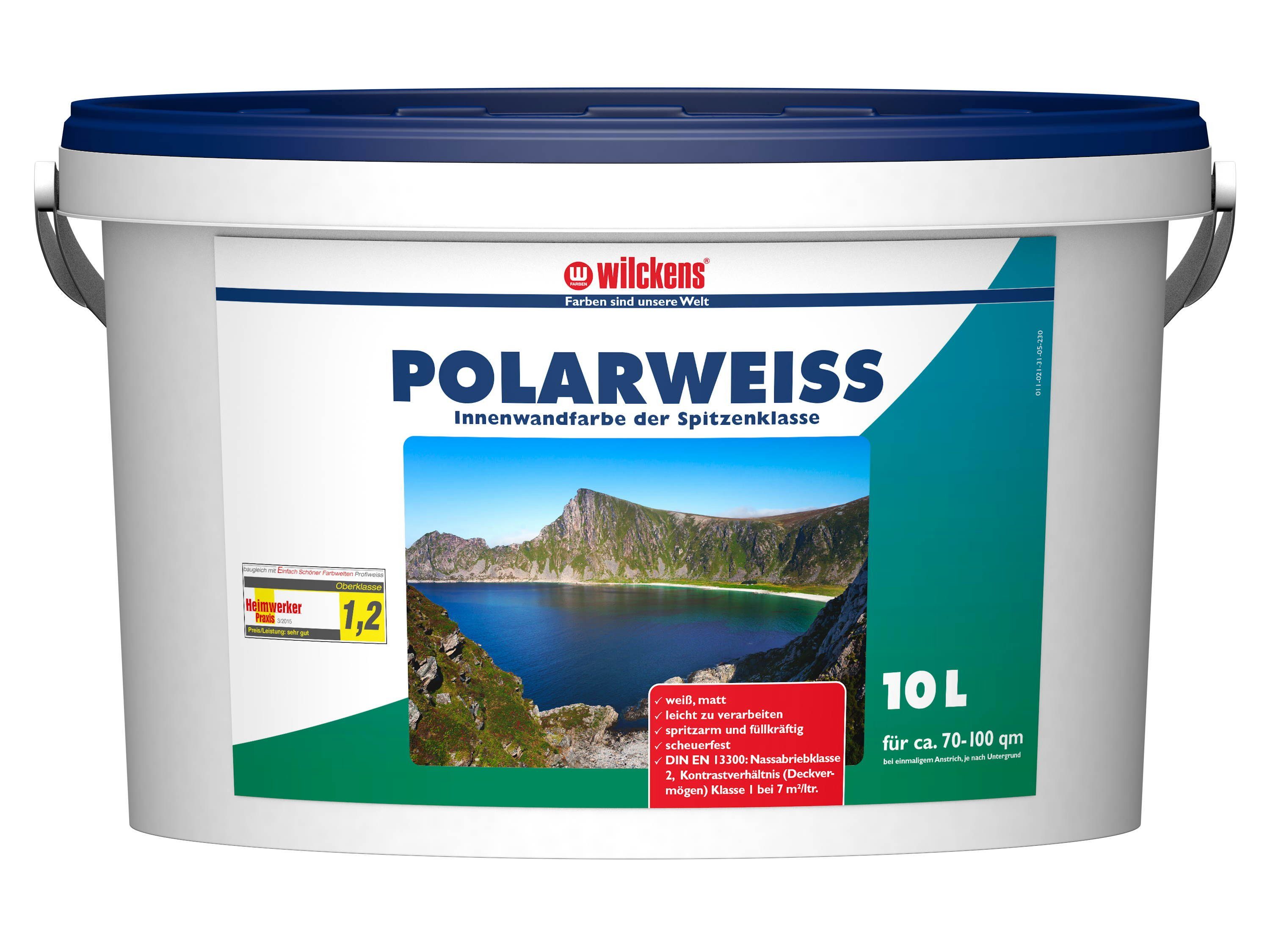 Wilckens Farben Wand- und Deckenfarbe 10 Liter Polarweiß