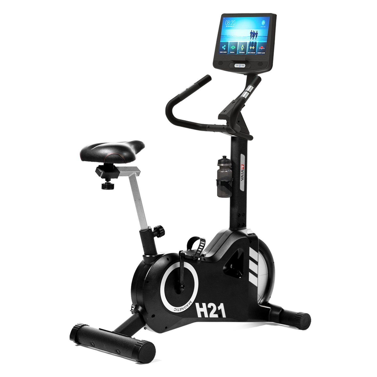 AsVIVA Ergometer Heimtrainer & Ergometer Touchscreen Wi-Fi Kinomap Computer, Trinkflasche), kompatibel AsVIVA H21 Pro Tablethalterung, (mit