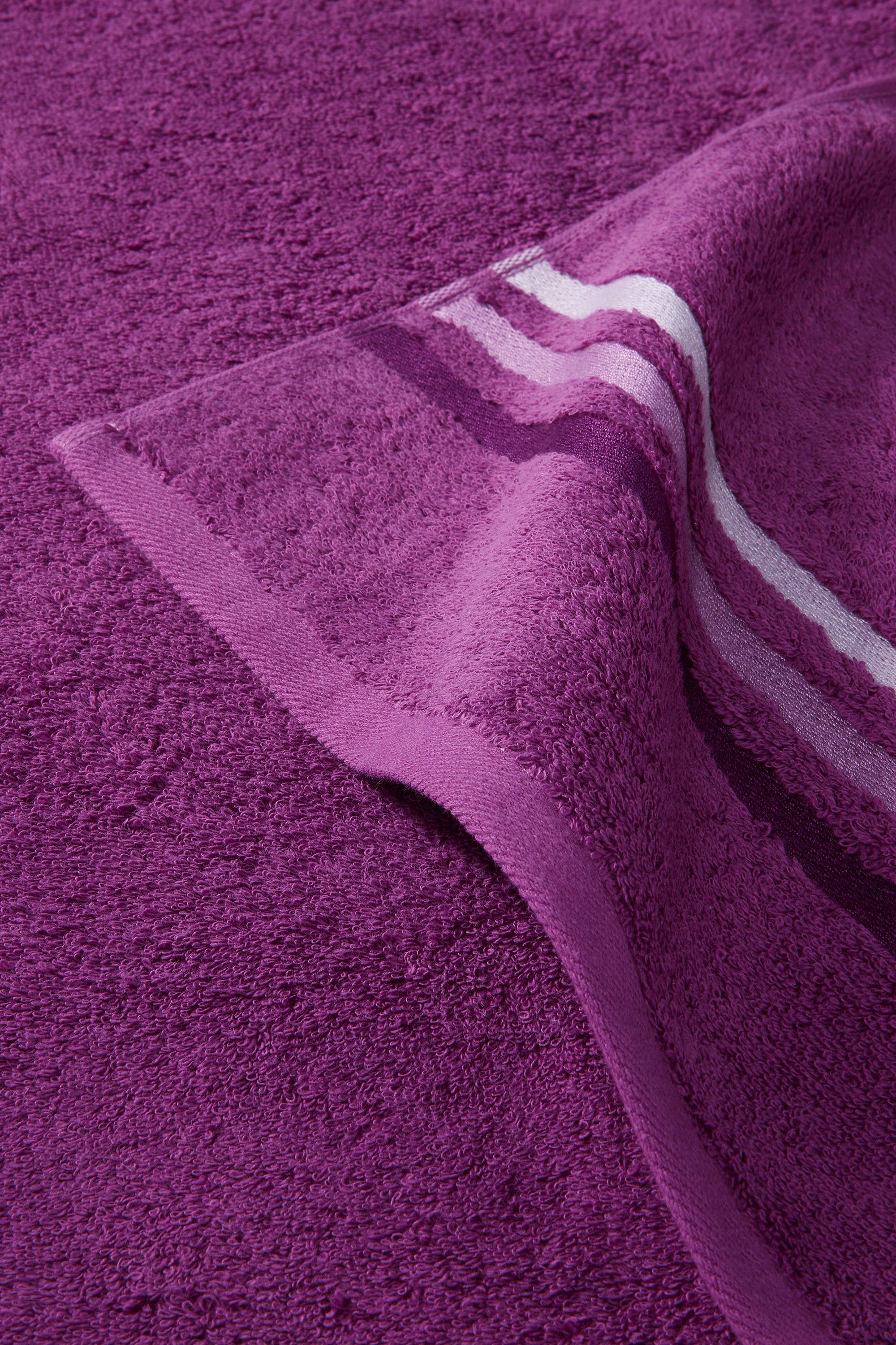 Schiesser Gästehandtücher Skyline Frottier Color MADE Set, 5er GREEN violett IN (5-St), by im OEKO-TEX®-zertifiziert