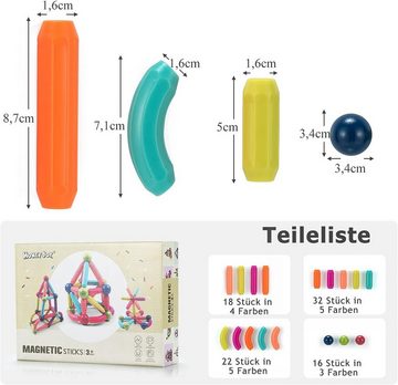 KOMFOTTEU Magnetspielbausteine, (88 St), aus ABS, ab 3 Jahren