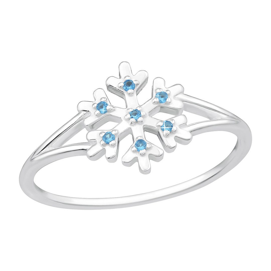 Order & Smile Schmuck Silberring Silber Ring Schneeflocke
