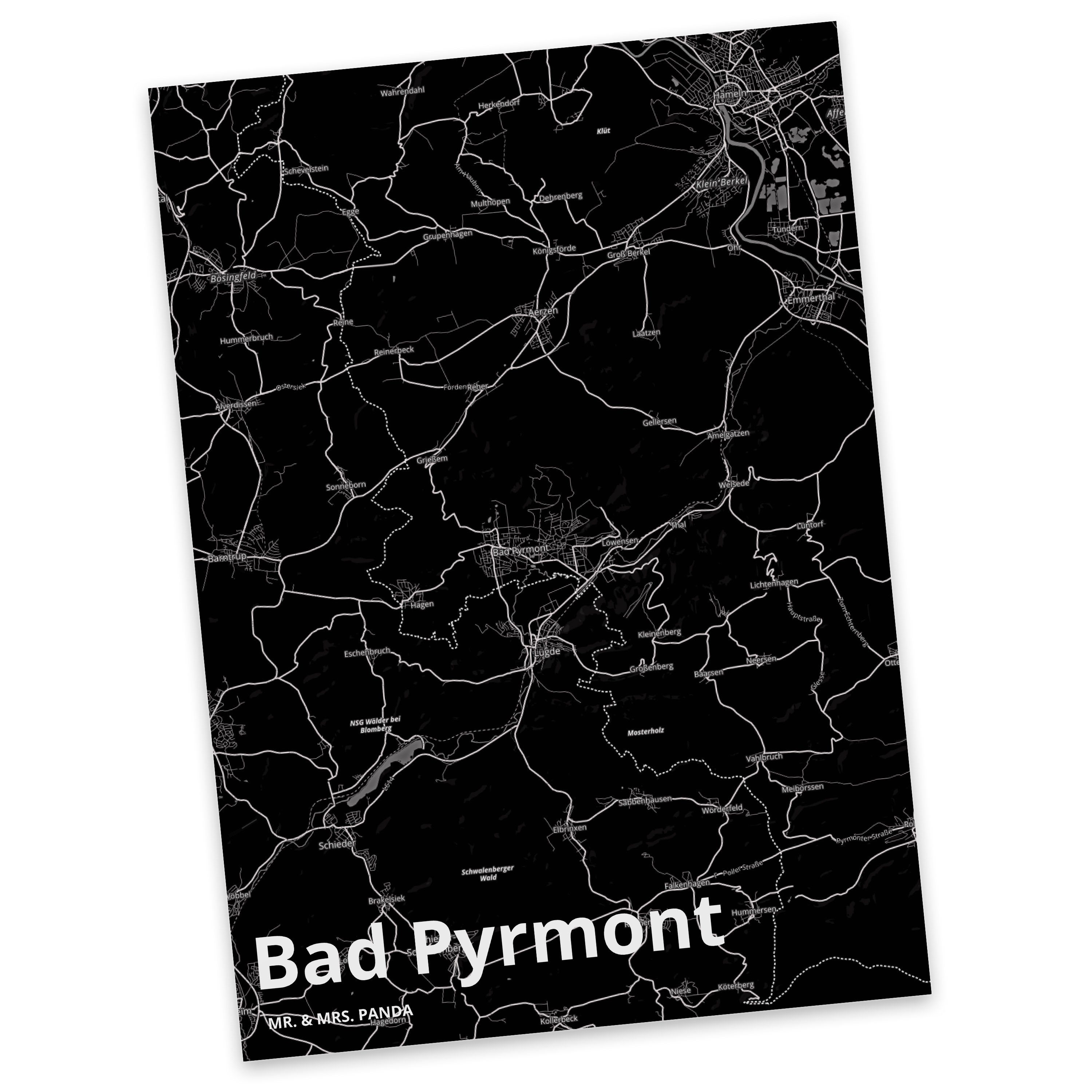 Pyrmont Mrs. Panda - Postkarte Geschenkkarte, & Bad Stadt Karte, Grußkarte, Geschenk, Mr. Ort,