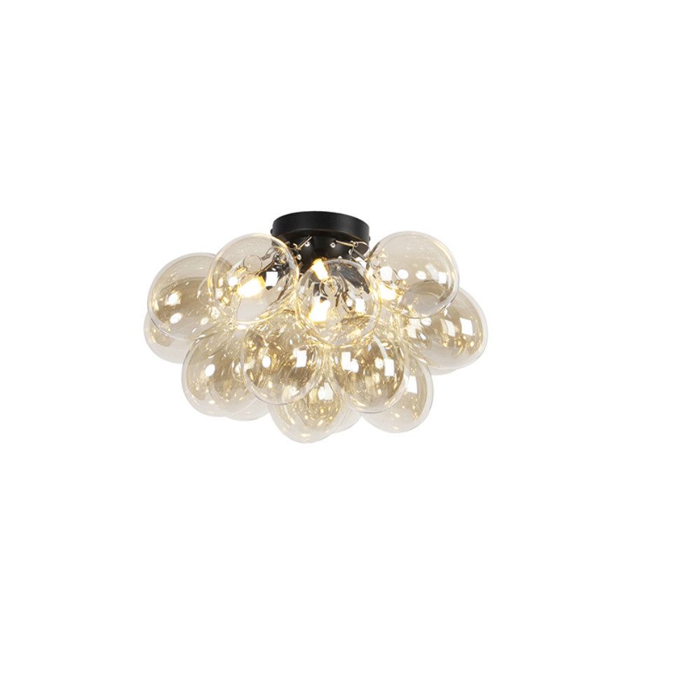Qazqa Deckenleuchte Uvas, ohne Leuchtmittel, G9, Gold/Messing, Design, Glas, 4-flammig