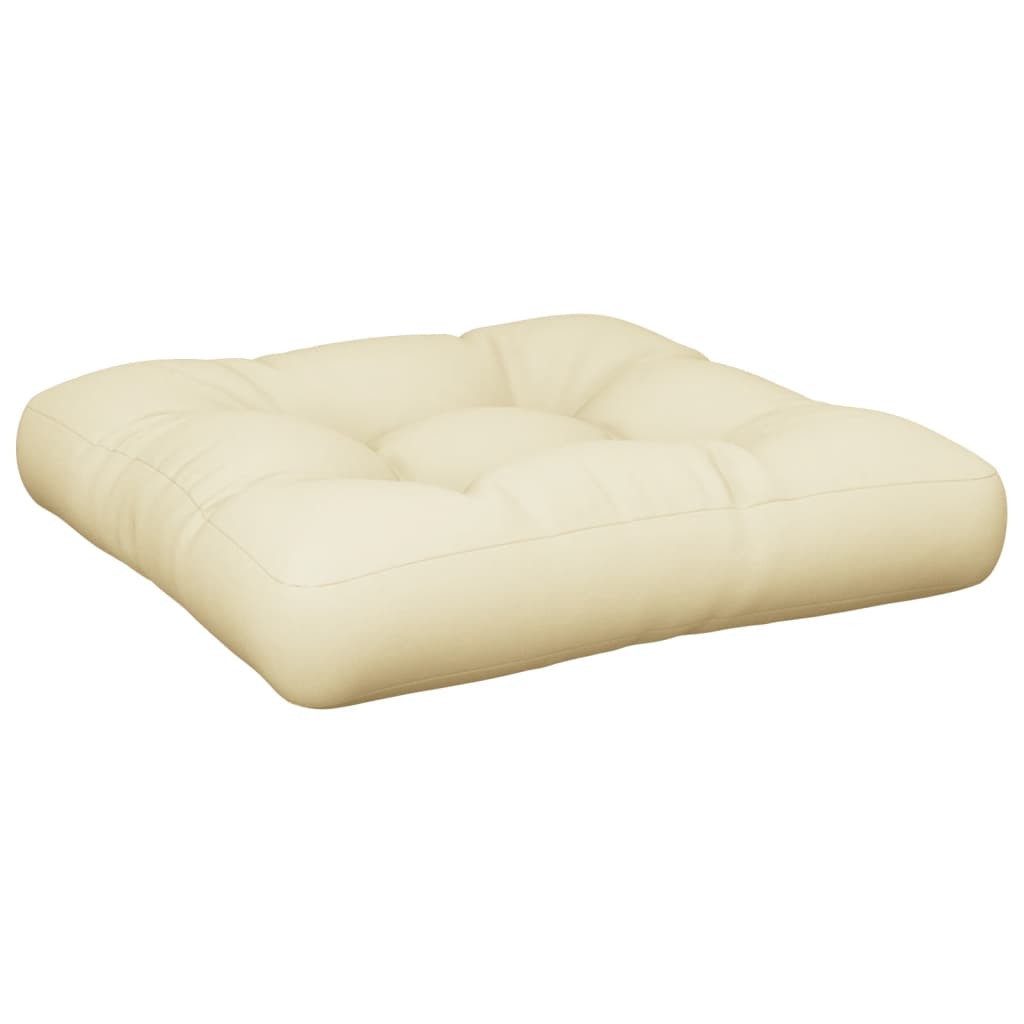 vidaXL Sitzauflage Palettenkissen Creme 60x60x12 cm günstig online kaufen