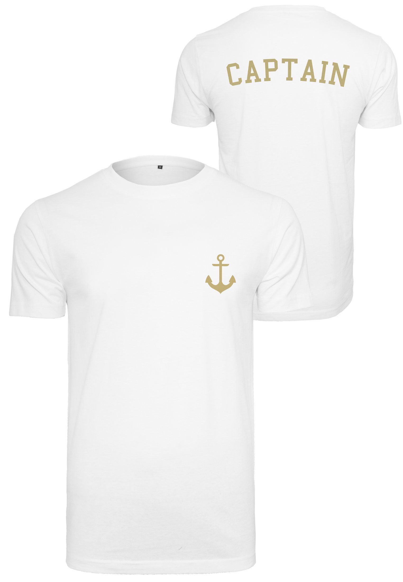 MisterTee T-Shirt Herren Captain Tee (1-tlg) white