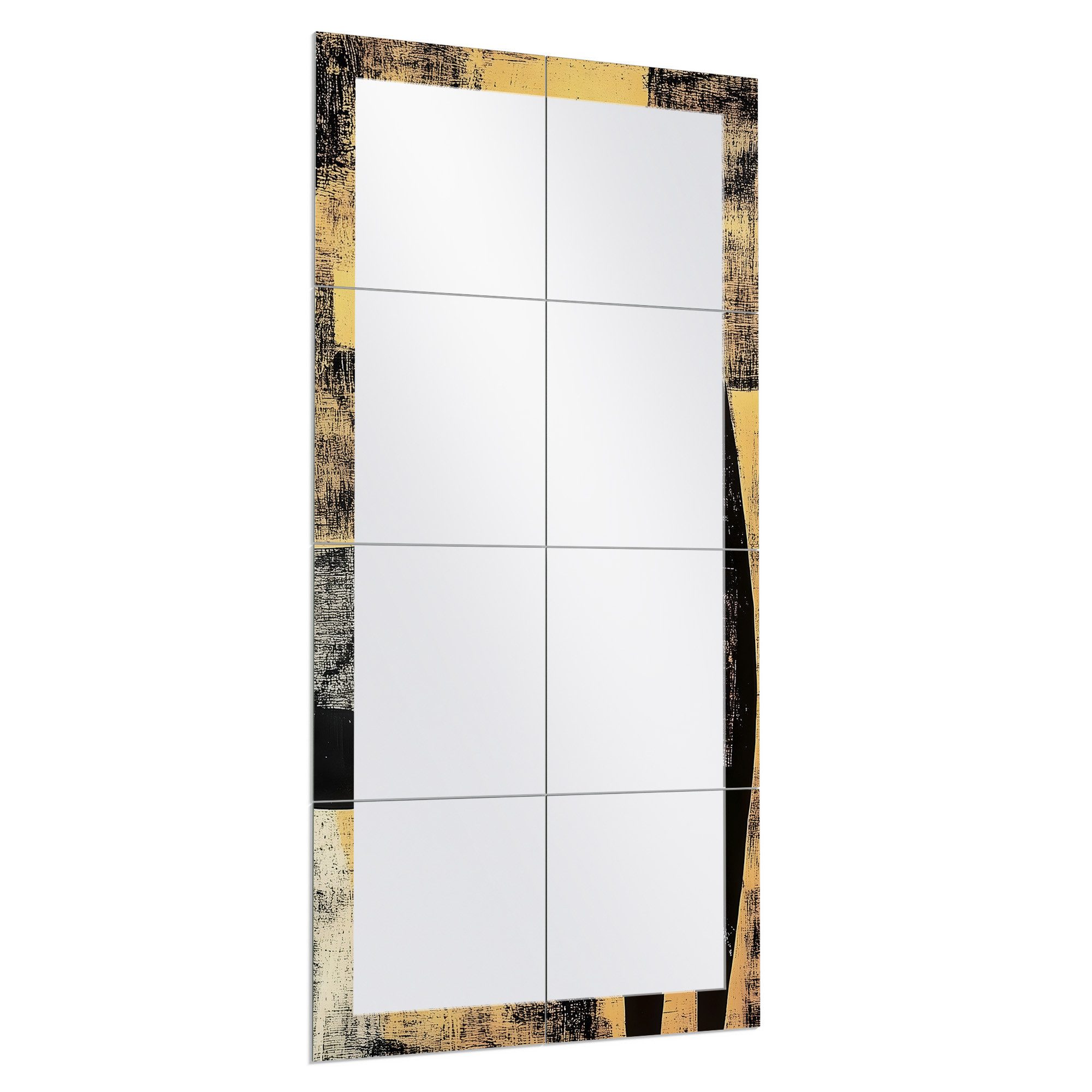 DEQORI Wandspiegel 'Wachsam & Wild', Spiegelfliesen Puzzle Wand Spiegel Wohnzimmer Spiegelwand Flur groß