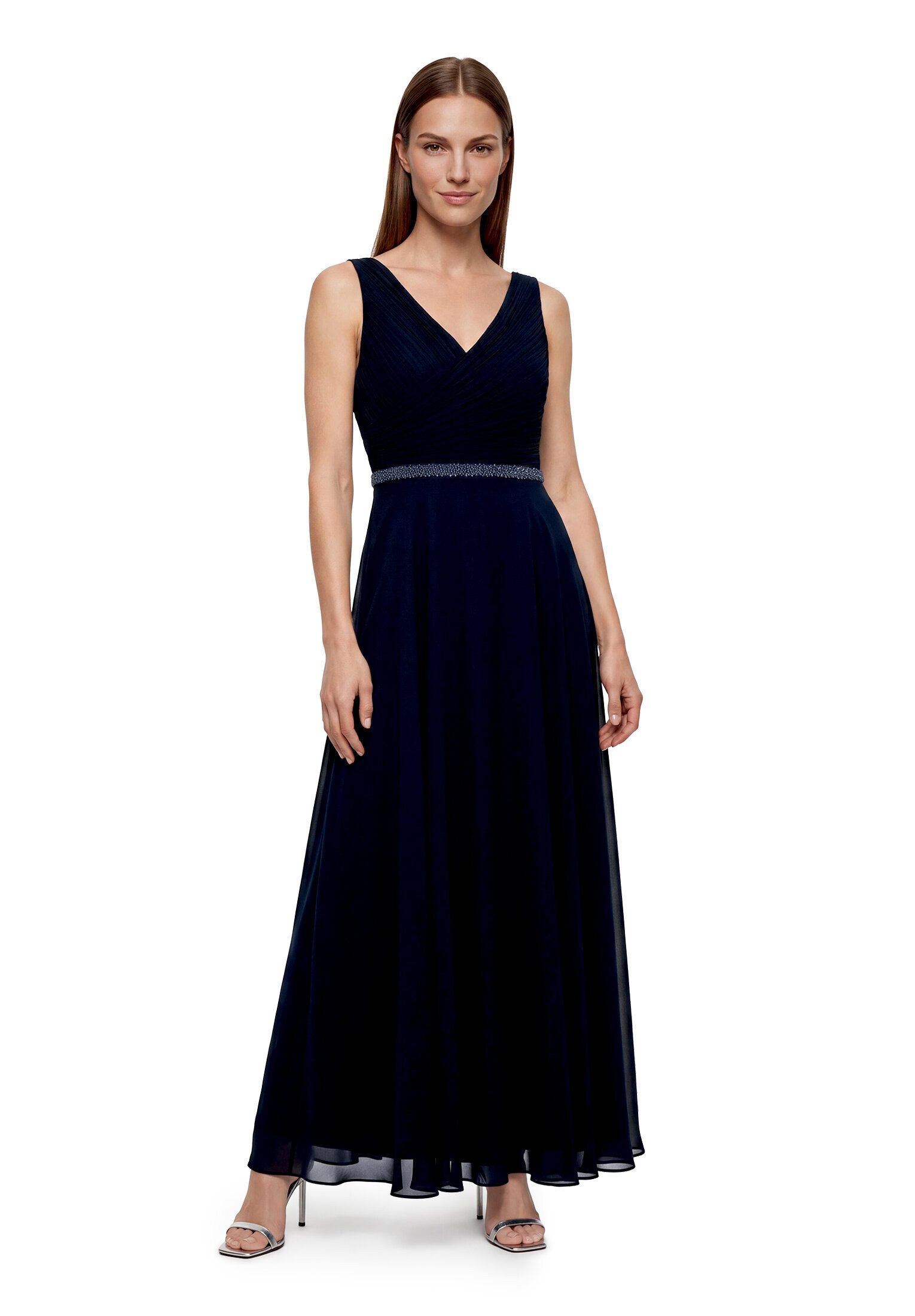 Vera Mont Abendkleid Damen mit Plissee Dekoelemente