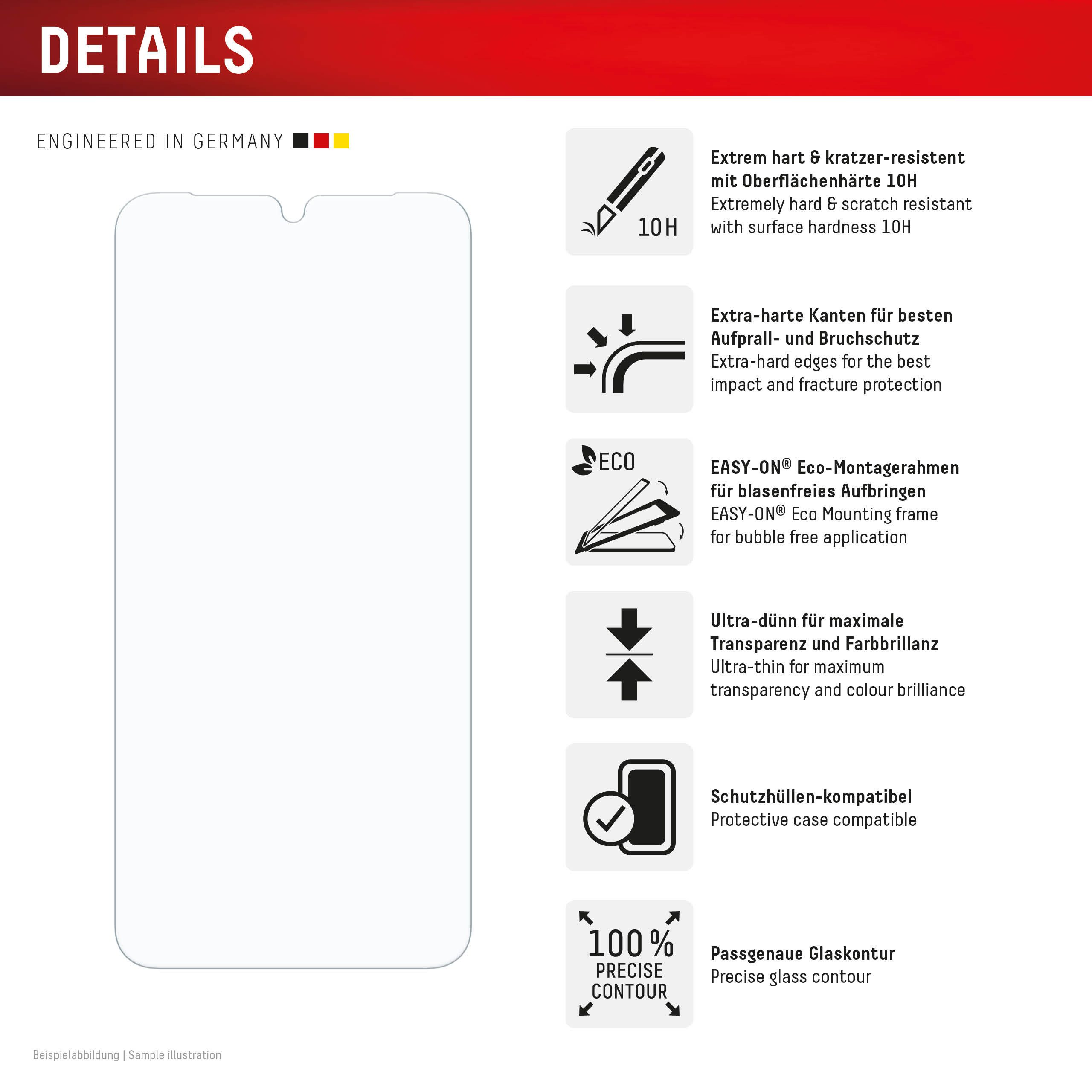 Displex Displayschutzglas DISPLEX Panzerglas für Samsung Galaxy A16 5G für Galaxy A16 5G