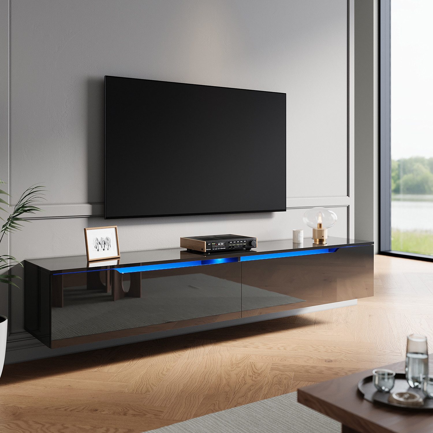 SONNI Lowboard Lowboard 180 cm TV-Schrank TV-Board, stehend, sideboards