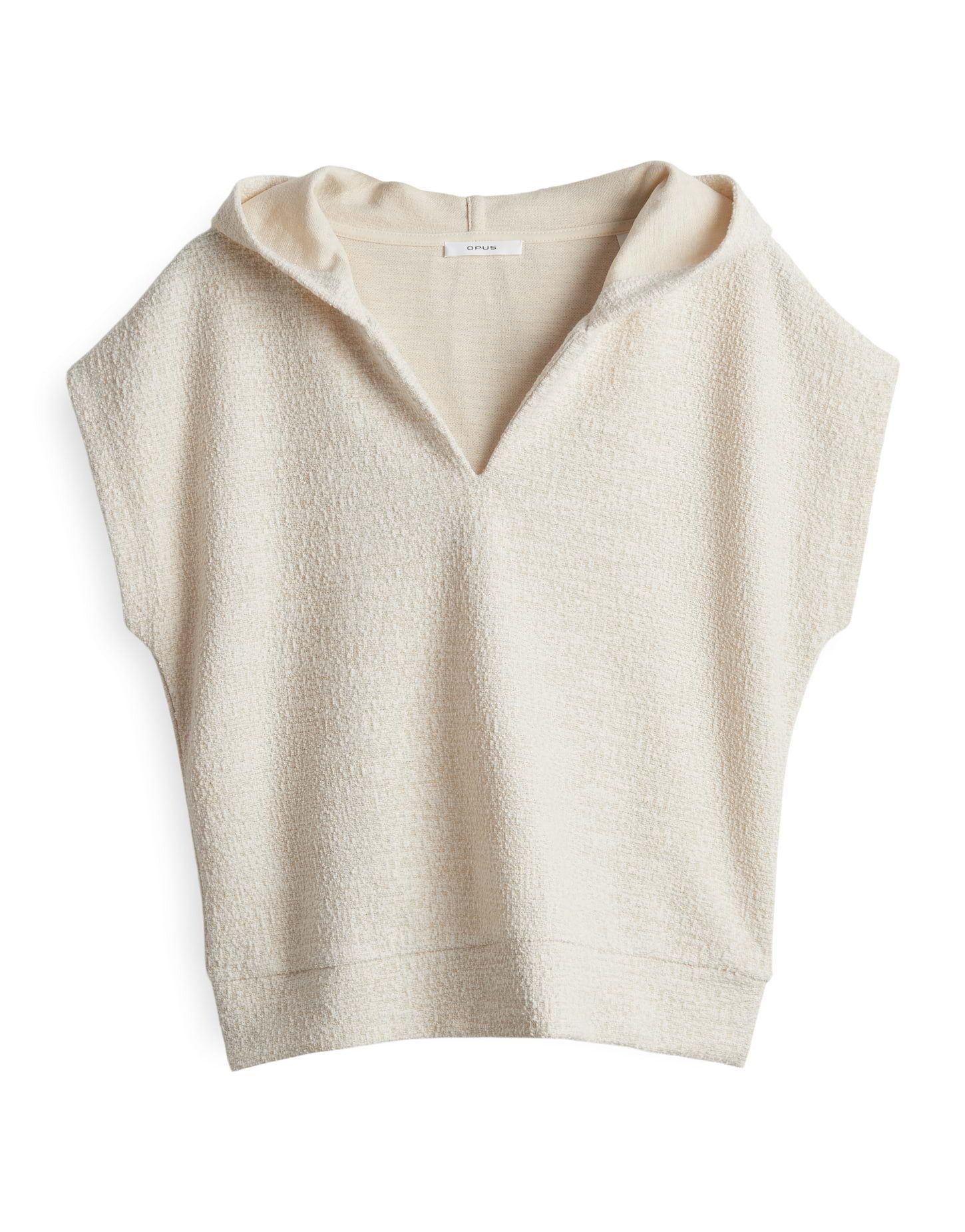OPUS Sweatshirt GINSI aus Bouclé Sweat BCI Cotton, breiter Saum, elastischer Stoff