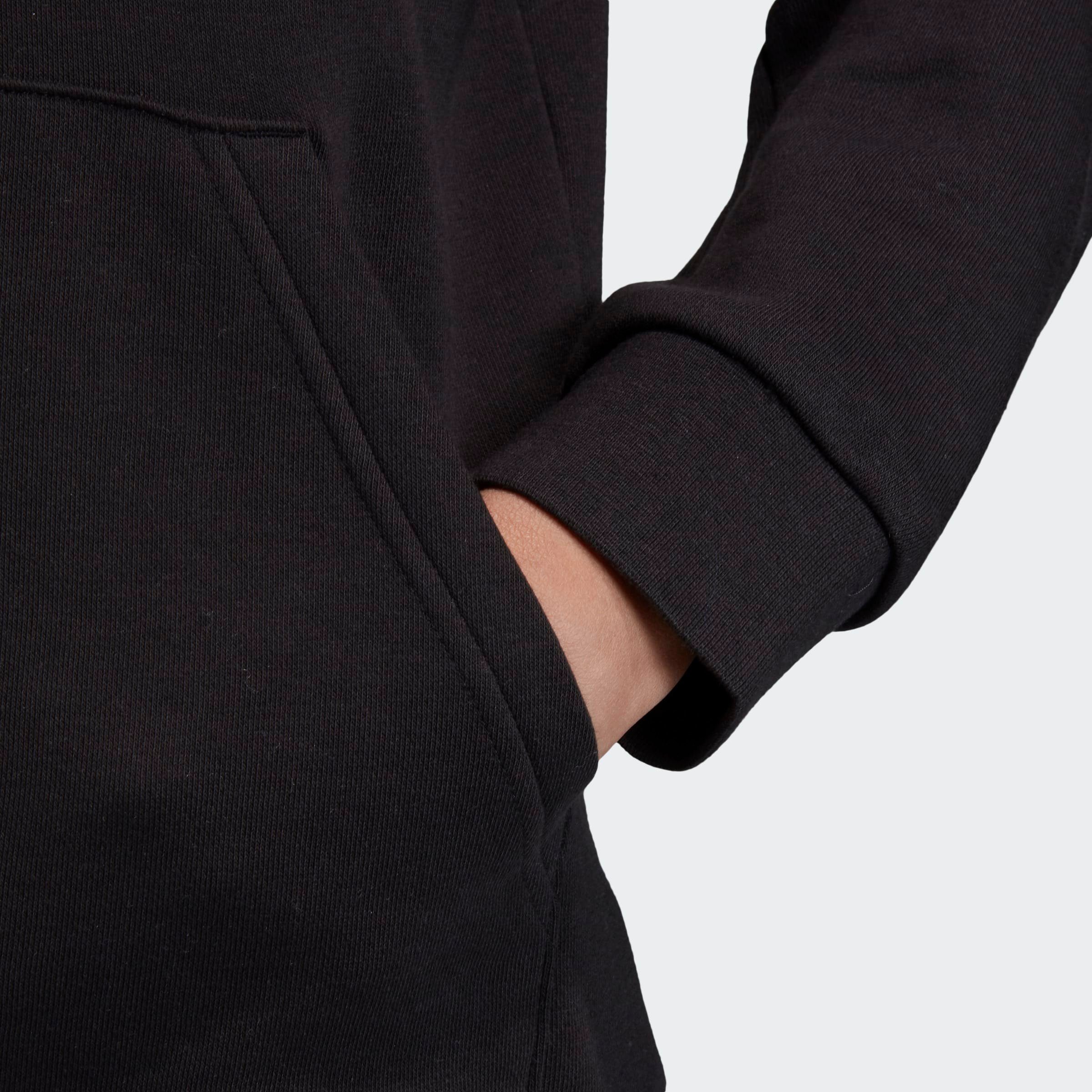 TREFOIL Black Sweatshirt / White adidas HOODIE Originals
