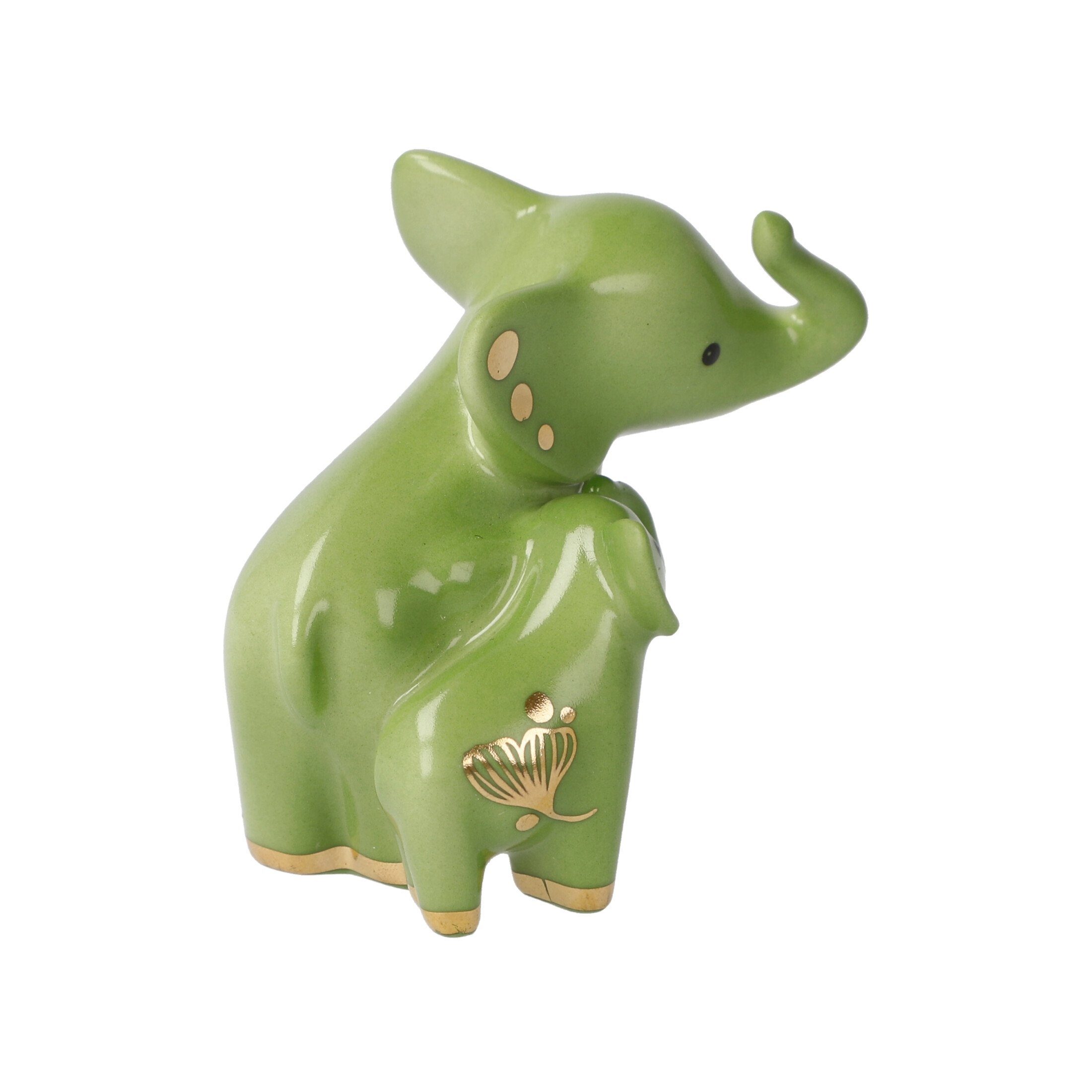 in 6cm - Love Goebel 2023 Höhe 'Mini Goebel Elephants Dekofigur grün' Elephant
