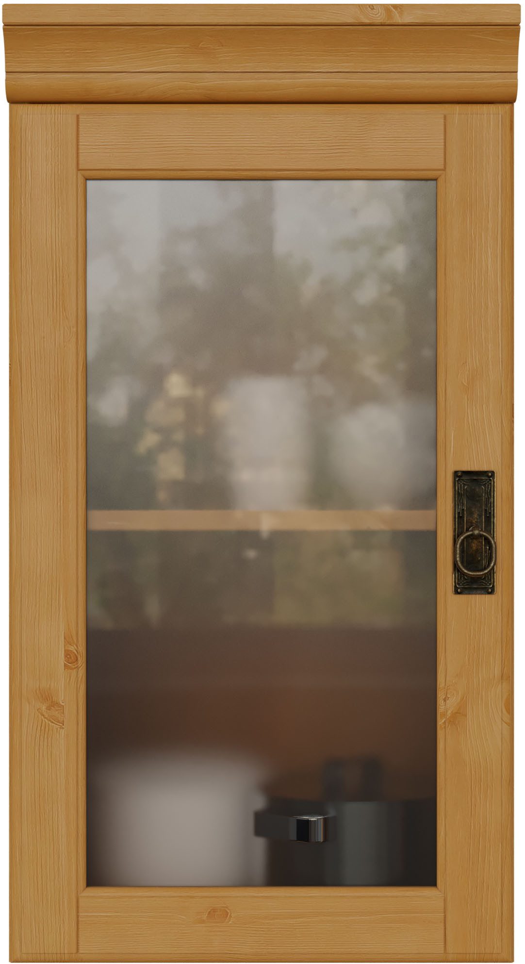 OTTO home Hängeschrank Rügen Breite 40 cm, FSC® zertifiziertes Massivholz, Tür mit Glaseinsatz
