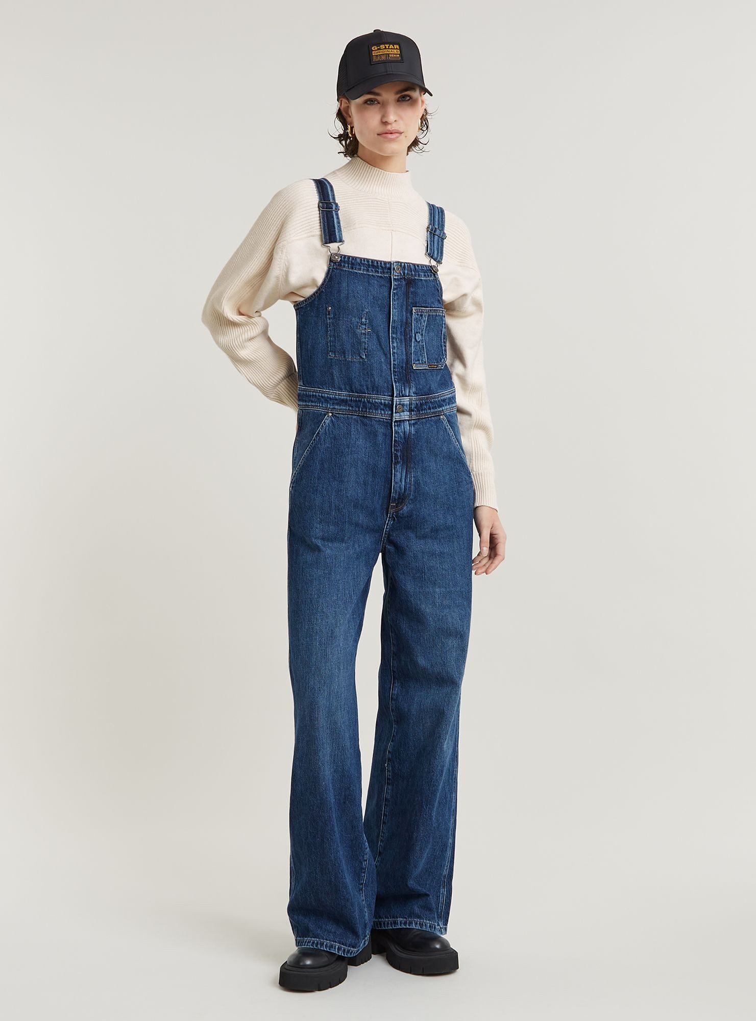 G-STAR Jumpsuit Straight Leg Zip Latzhose