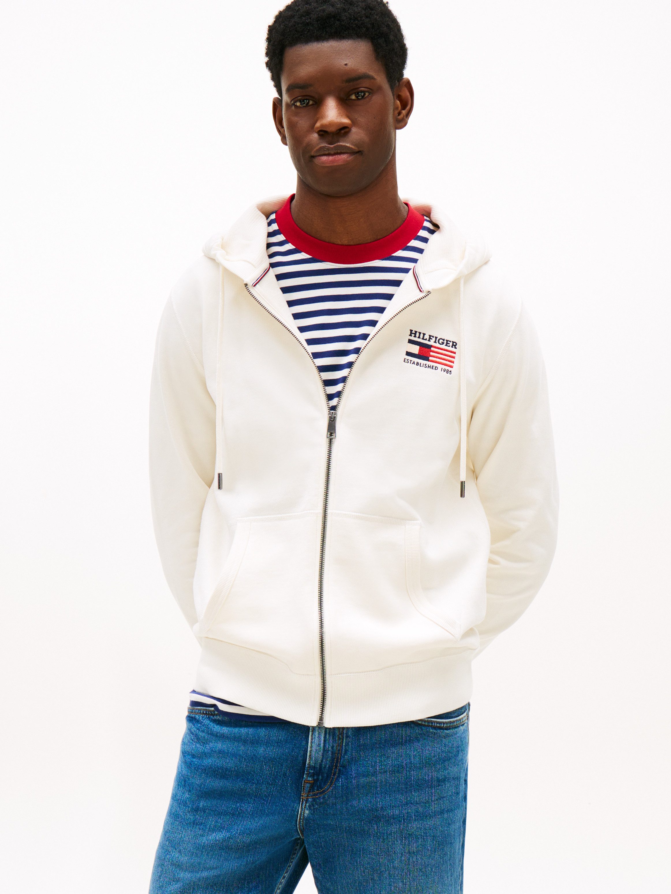 Tommy Hilfiger Kapuzensweatjacke AMERICANA ZIP THROUGH HOODY günstig online kaufen