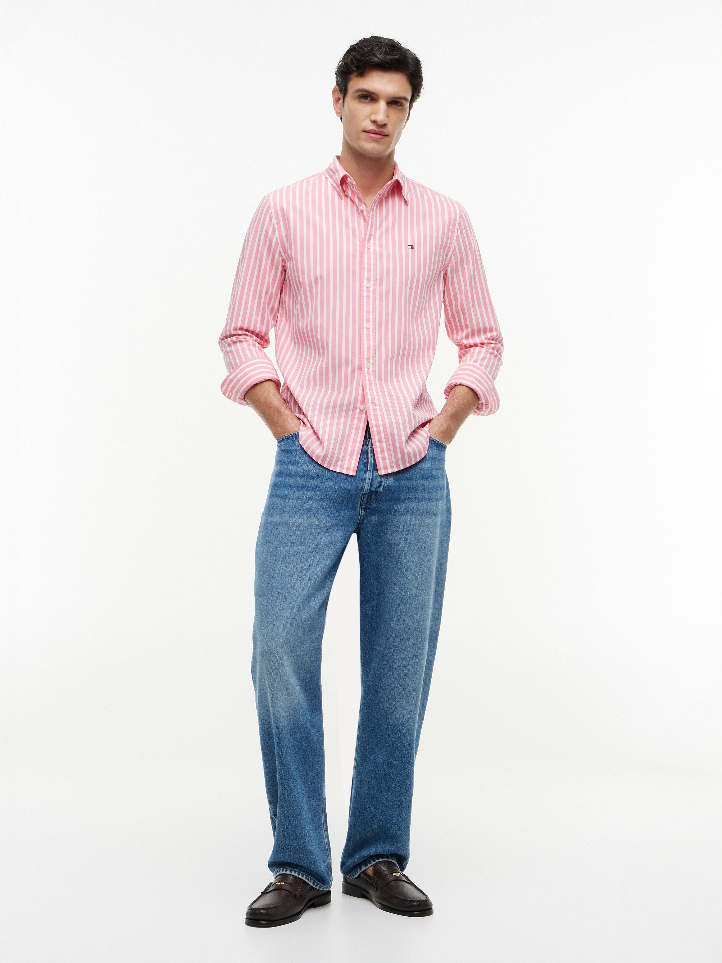 Tommy Hilfiger Langarmhemd FLEX POPLIN SEASONAL STRIPE SHT Regular Fit Flex Cotton – Bild 4 von 5