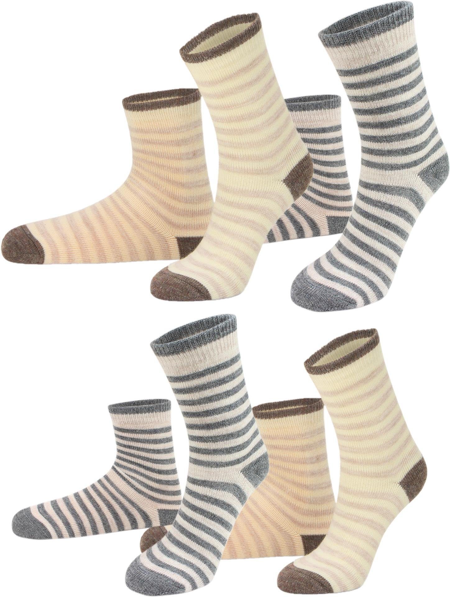 normani Basicsocken 2 Paar Kinder Alpaka Socken (2 Paar) wärmend dank hohem Wollanteil Hell-sortiert