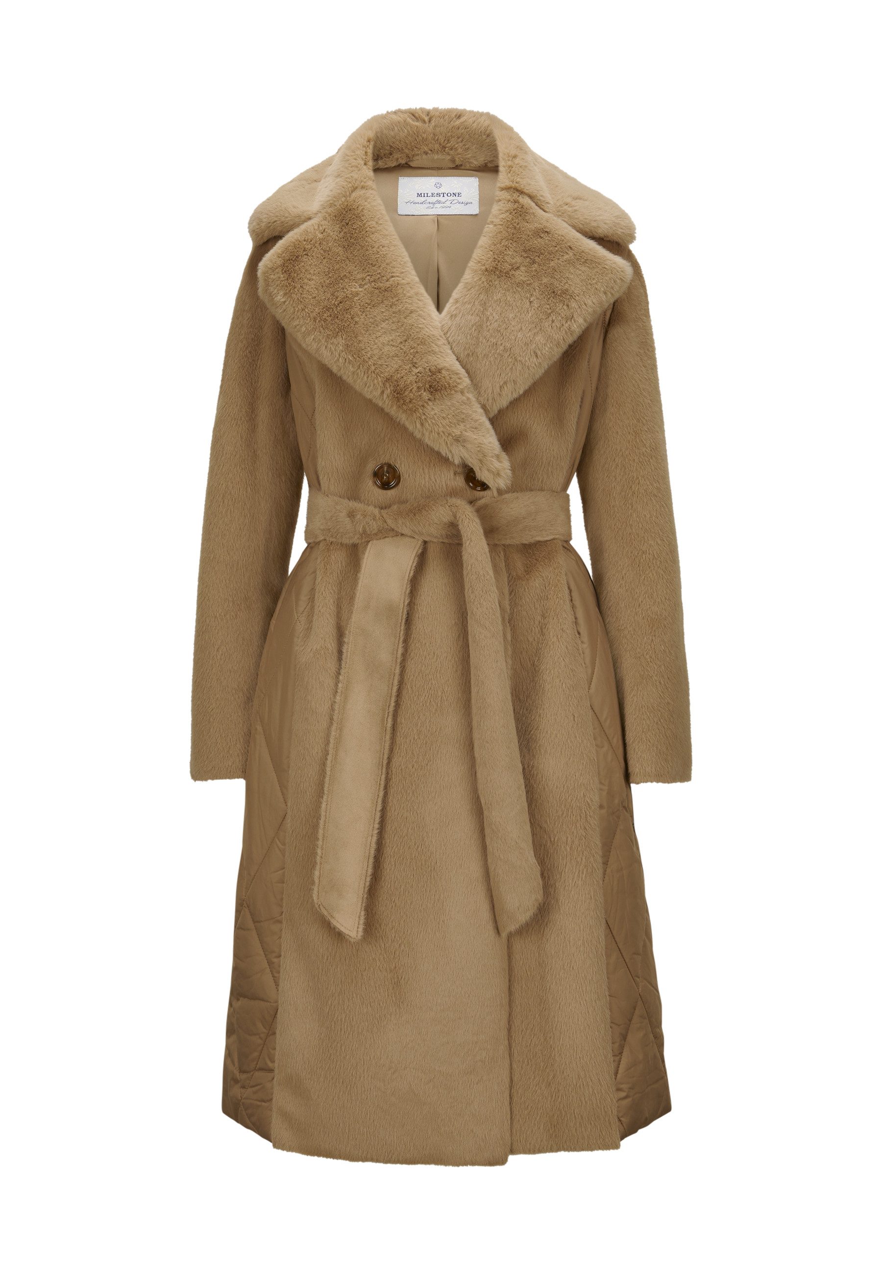Milestone Fellimitatmantel MSAnthea Damen Kunstfellmantel Übergangsmantel n günstig online kaufen