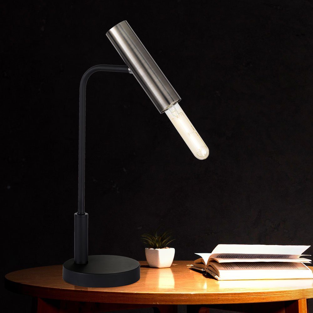 FISCHER & HONSEL Schreibtischlampe, Leuchtmittel nicht inklusive, Schreib Tisch Lampe Wohn Zimmer Beleuchtung Spot Nacht-Licht