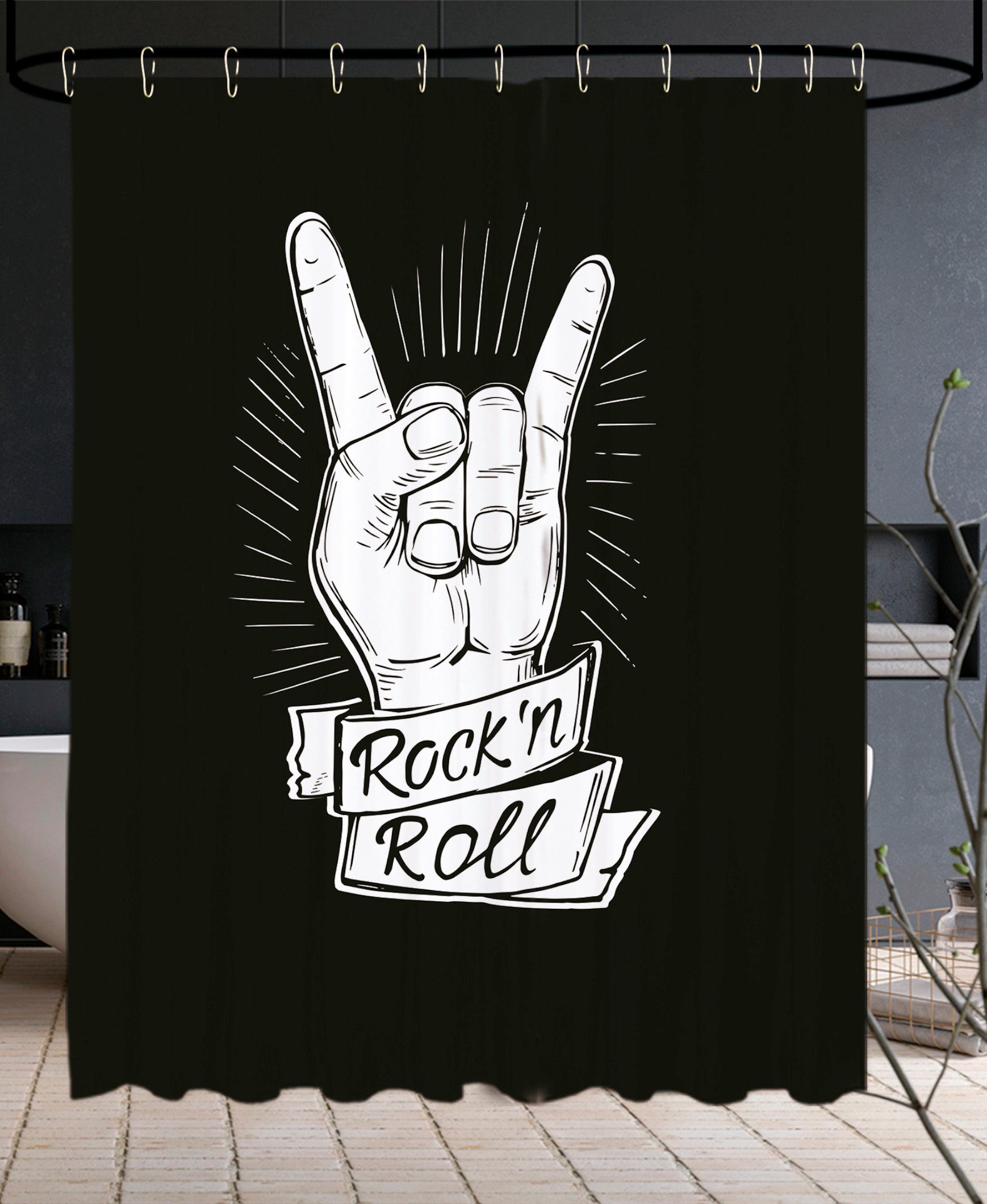 Sanilo Duschvorhang Rock ’n’ Roll Breite 180 cm, Höhe 200 cm