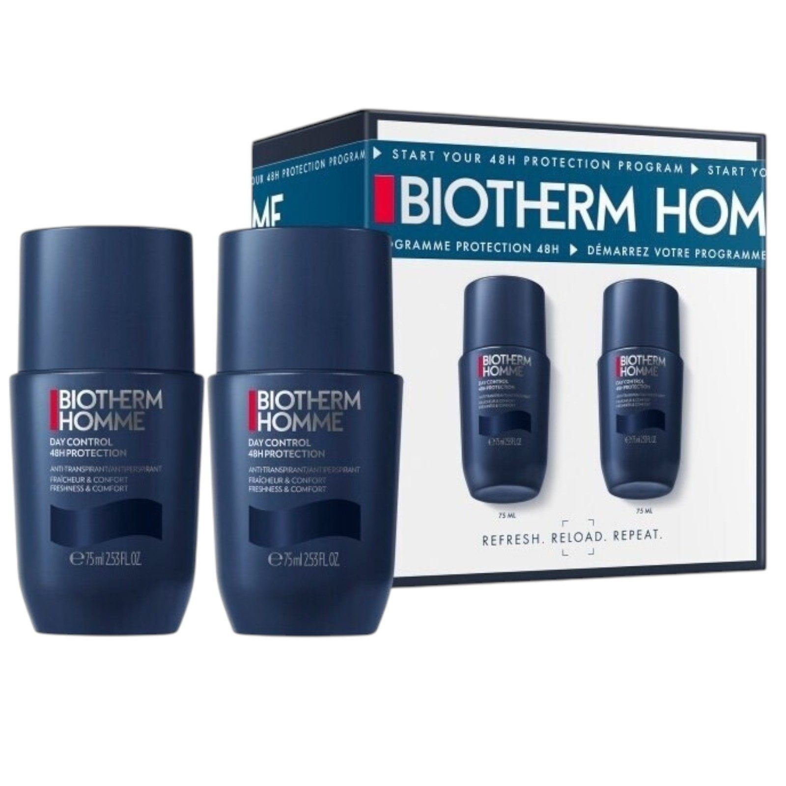 BIOTHERM Deo-Roller Biotherm Homme Day Control Roll-On Duo Set (2x75 ml), 2-tlg.