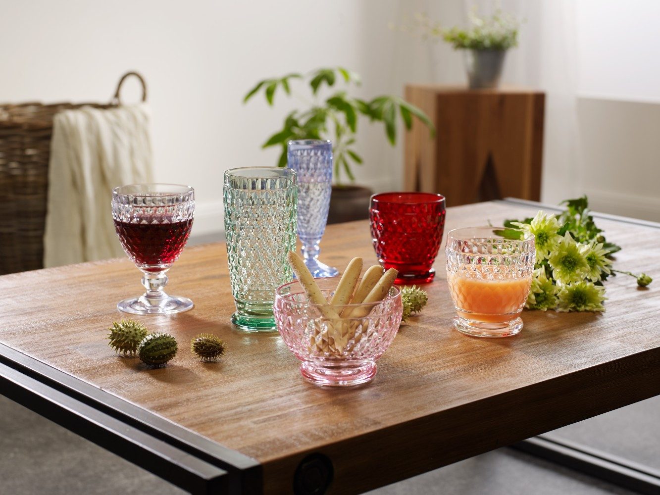 Villeroy & Boch Schnapsglas Boston Coloured, Kristallglas, Spülmaschinengeeignet, Rot, Coloured red, H: 6.3cm