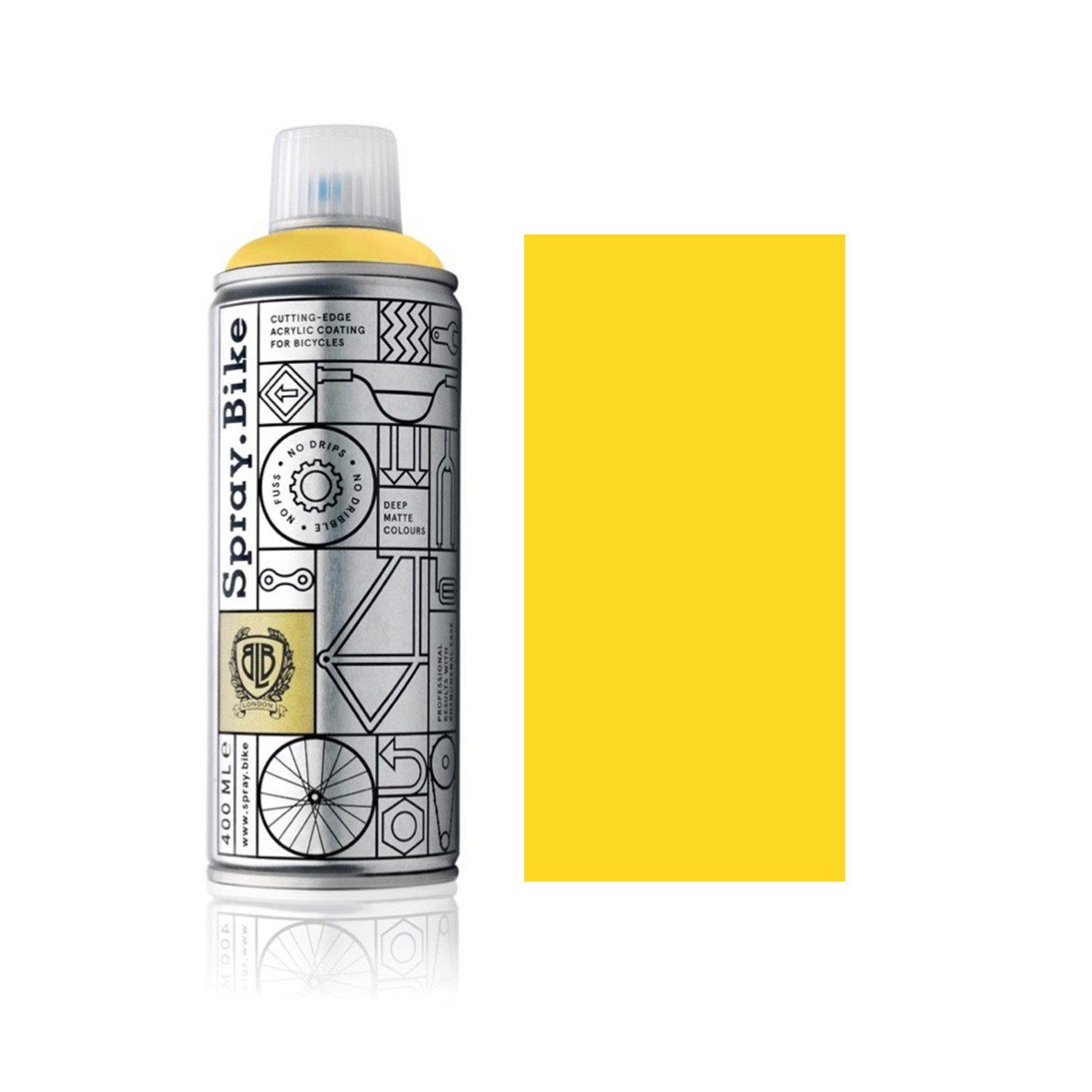 Spray.Bike Sprühflasche Fahrrad Lackspray in versch. Farben - keine GRUNDIERUNG notwendig - Acryllack/Lackspray in 400 ml Spraydose, Matt- und Klarlack Optik möglich, UV-resistent, wetterfest, Matt-Optik
