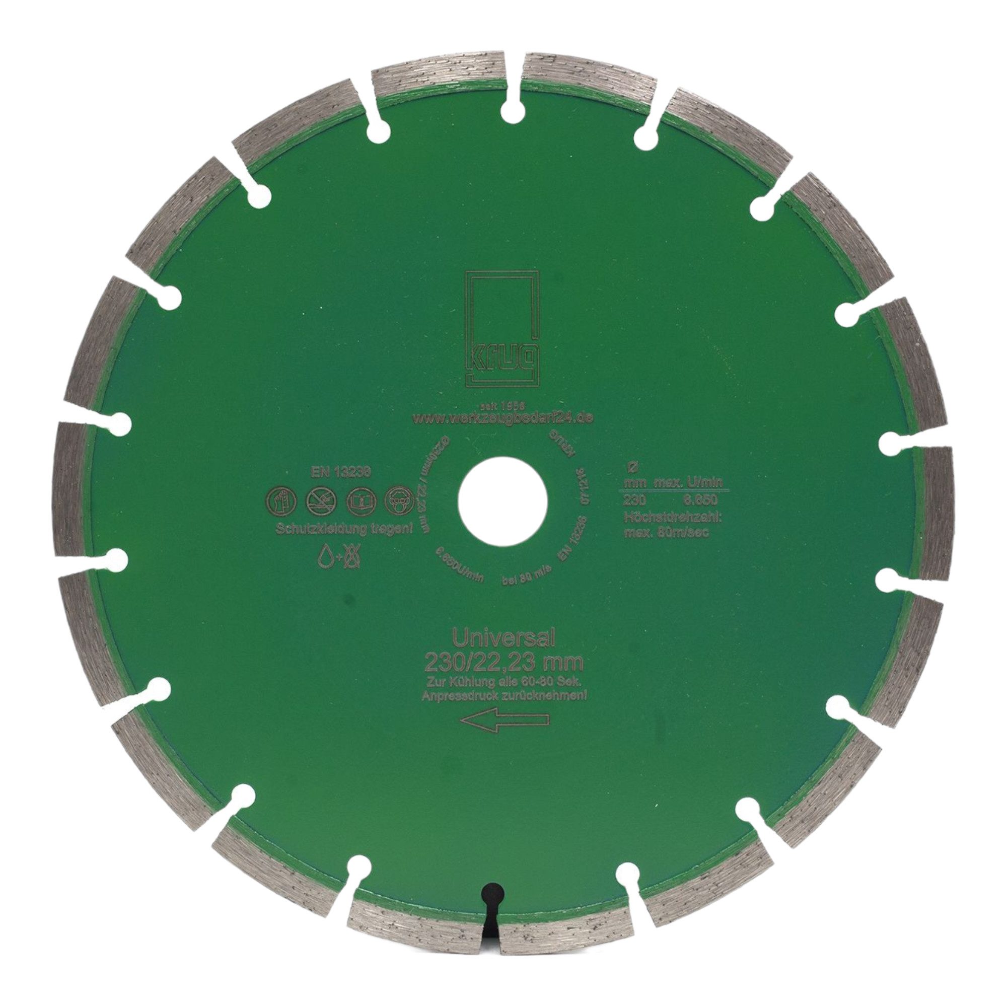 Trennscheiben Diamantscheibe Green Cut Beton Universal 230 mm für Beton Granit