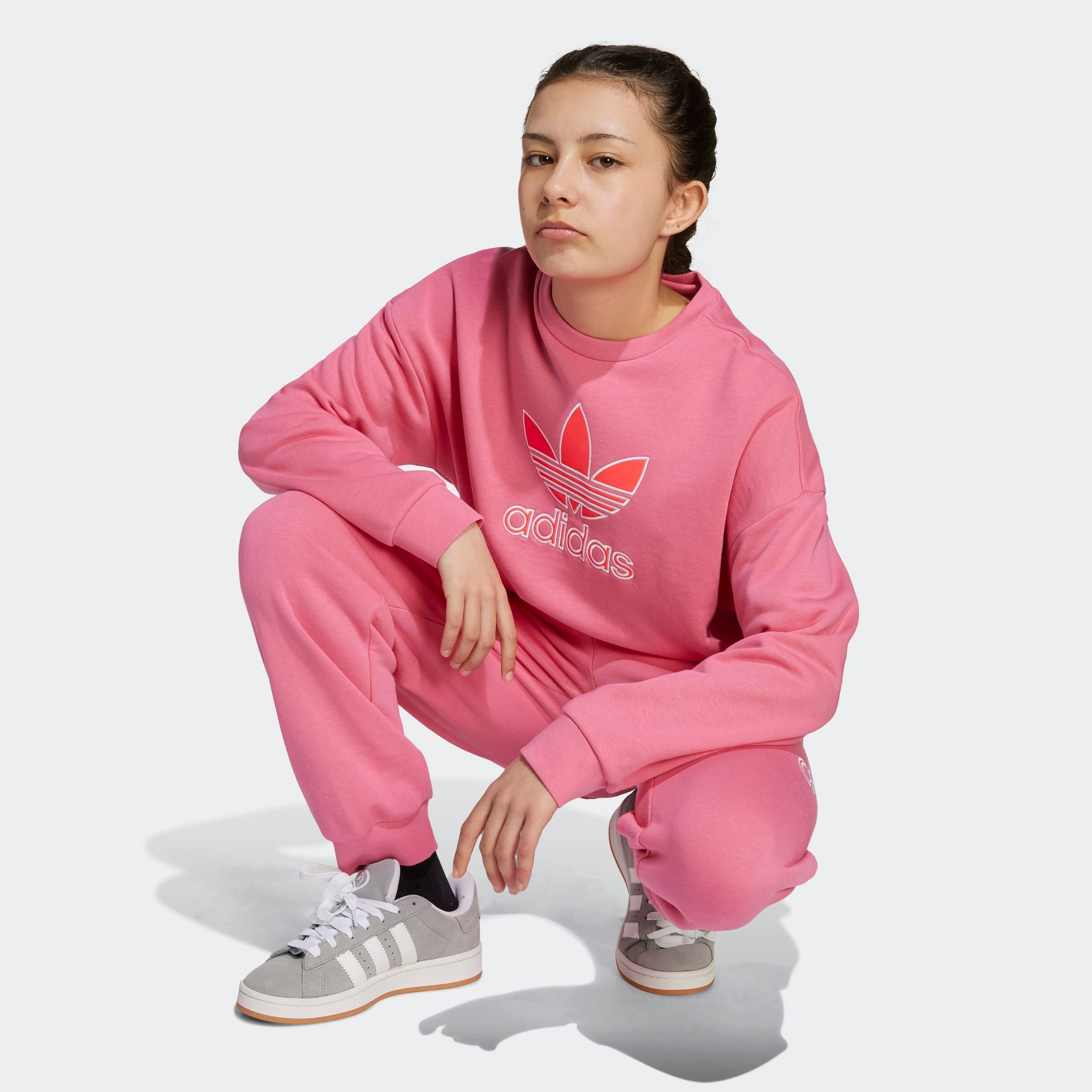 adidas Originals Sweatshirt TREFOIL KIDS sportlicher Stil, lockerer Schnitt, aus Baumwollmischung