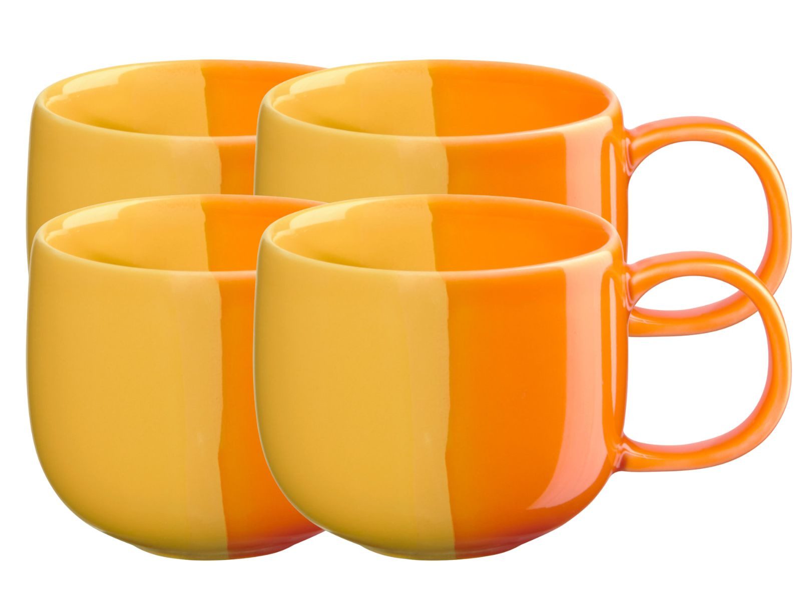 ASA SELECTION Espressotasse joy Espressotasse orange smoothie 0,09l Set4, Porzellan