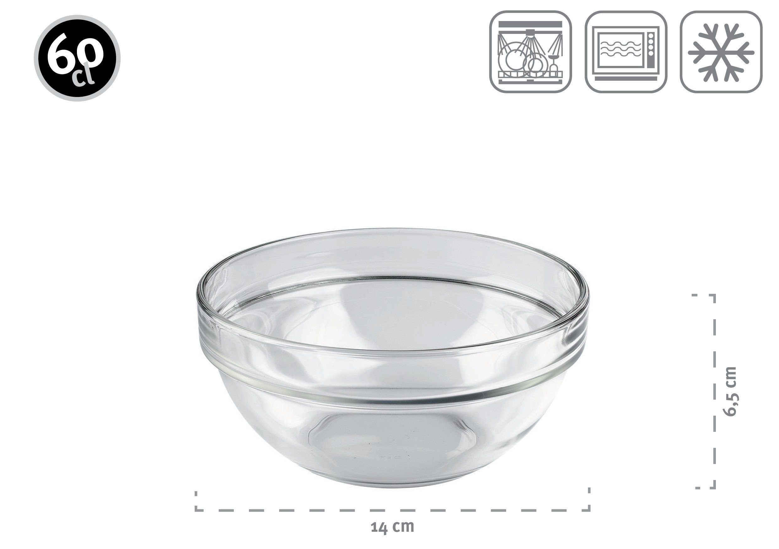 Luminarc Schüssel EMPILABLE, Glas, (6-tlg)