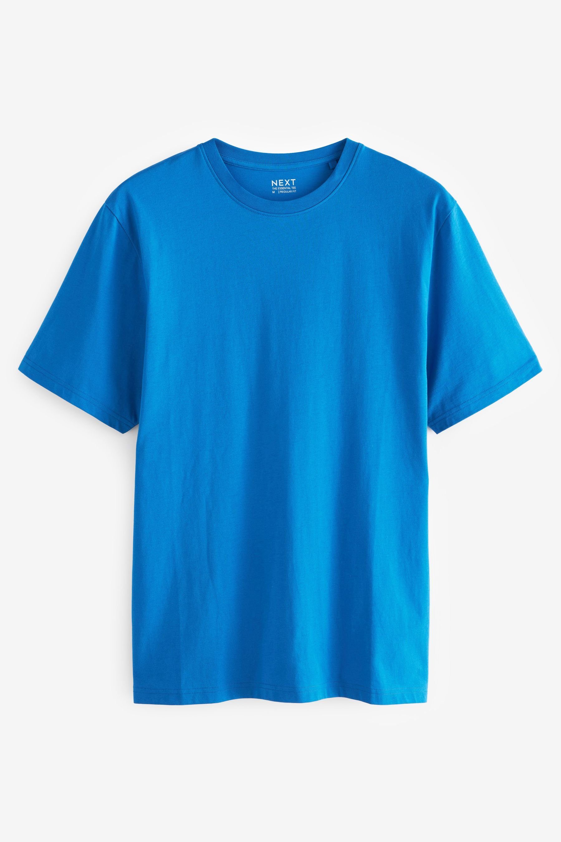 Next T-Shirt Essential T-Shirt mit Rundhalsausschnitt (1-tlg) Blue