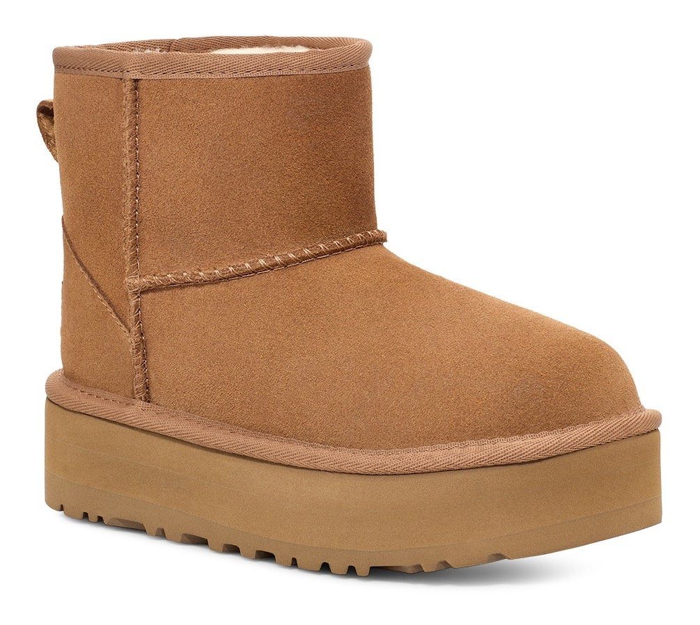 UGG KIDS' CLASSIC MINI PLATFORM Plateaustiefel mit Warmfutter CHESTNUT