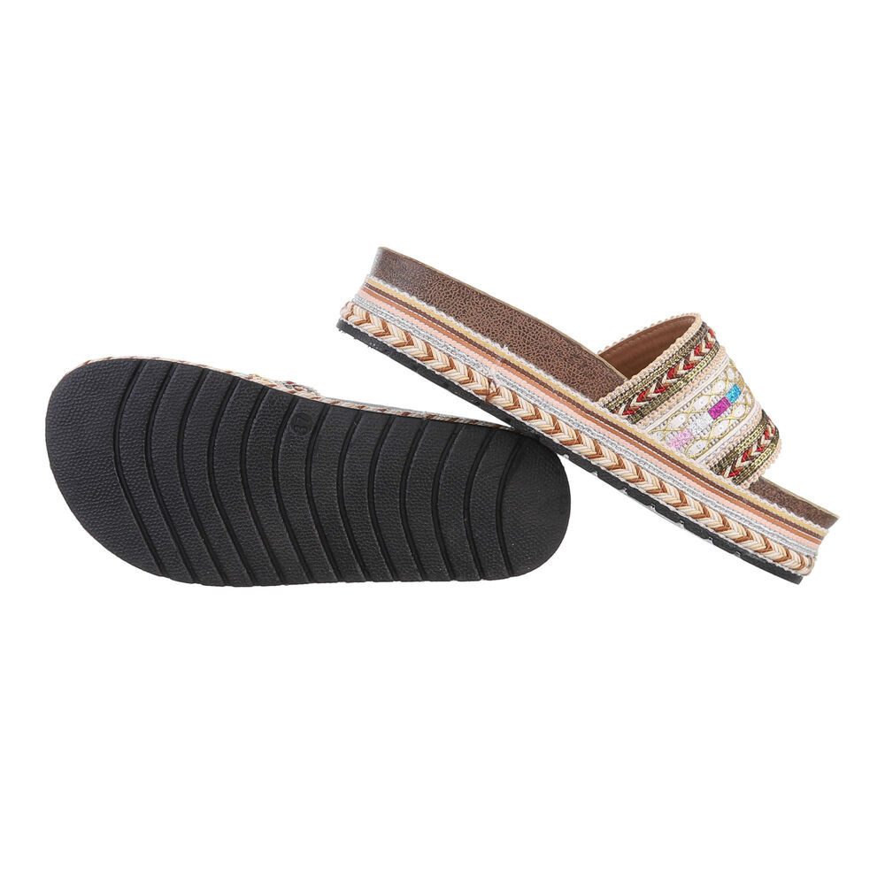 Ital-Design Damen Mules Freizeit Plateausandaletten (85960244) Flach Pantol günstig online kaufen