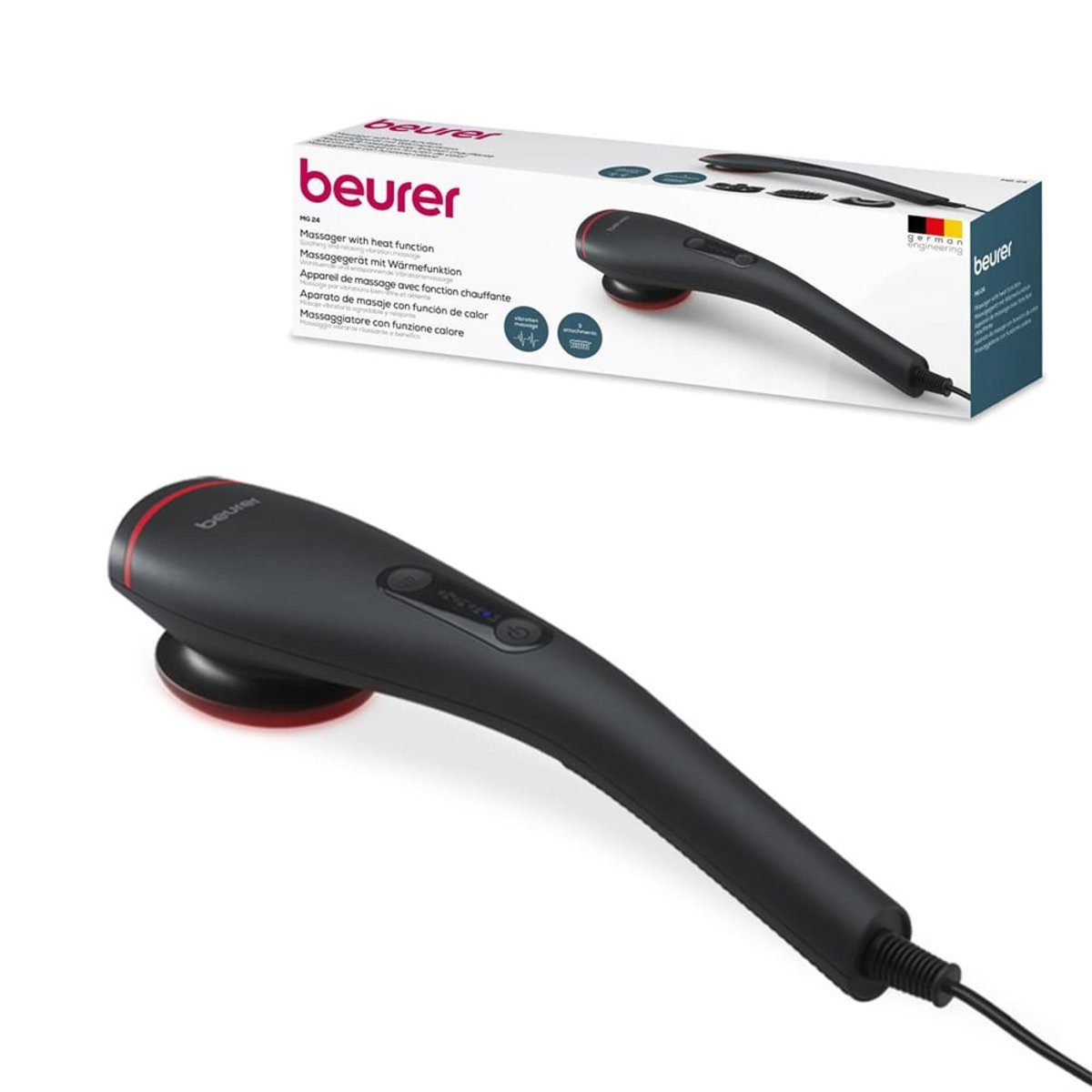 BEURER Gesichtsmassagegerät Beurer Massagegerät mit Heizfunktion schwarz MG24