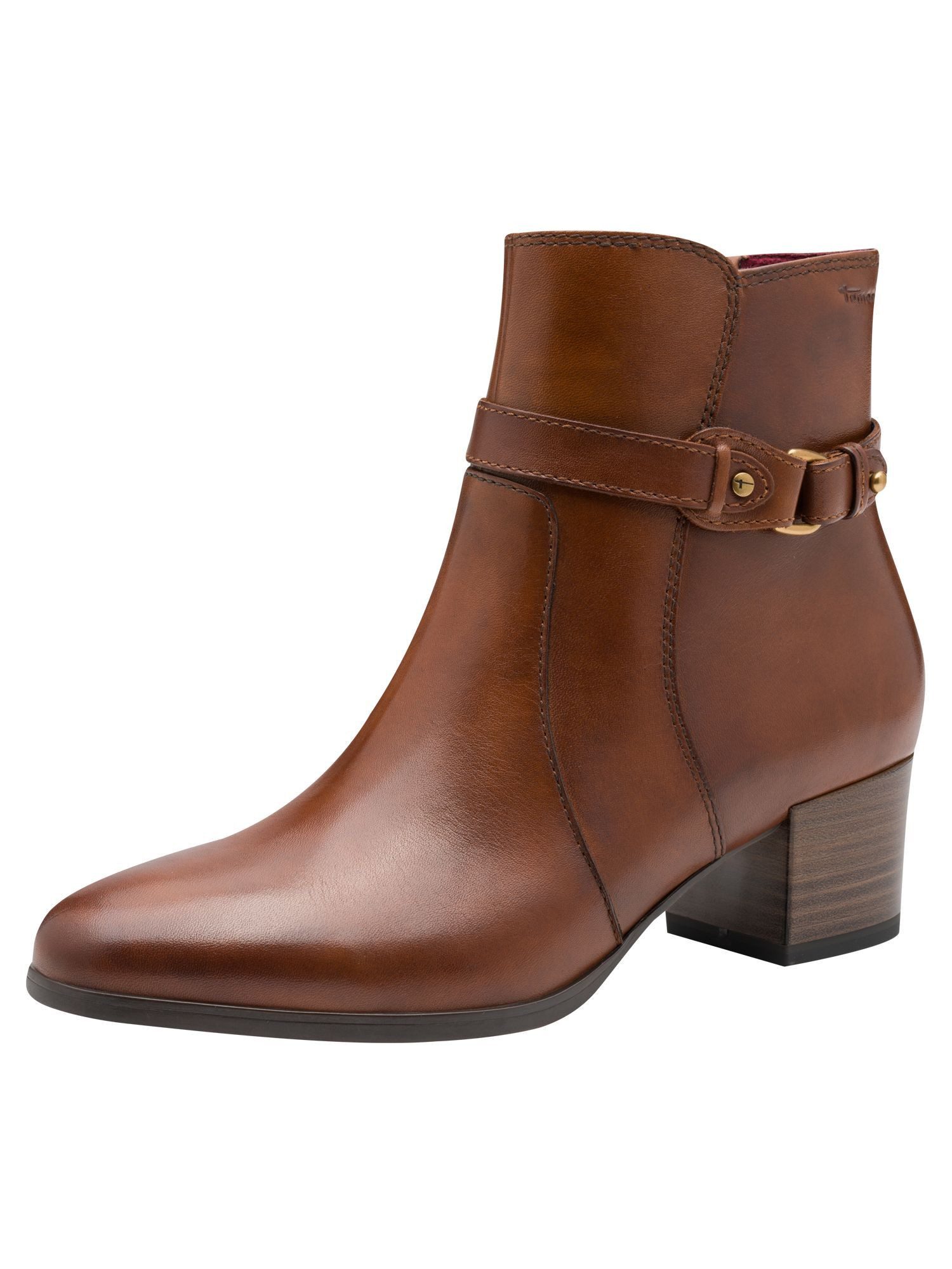 TOUCH-IT aus Leder Blockabsatz 1-25373-45 Stiefelette