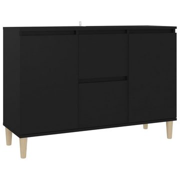 furnicato Sideboard Schwarz 103,5x35x70 cm Spanplatte