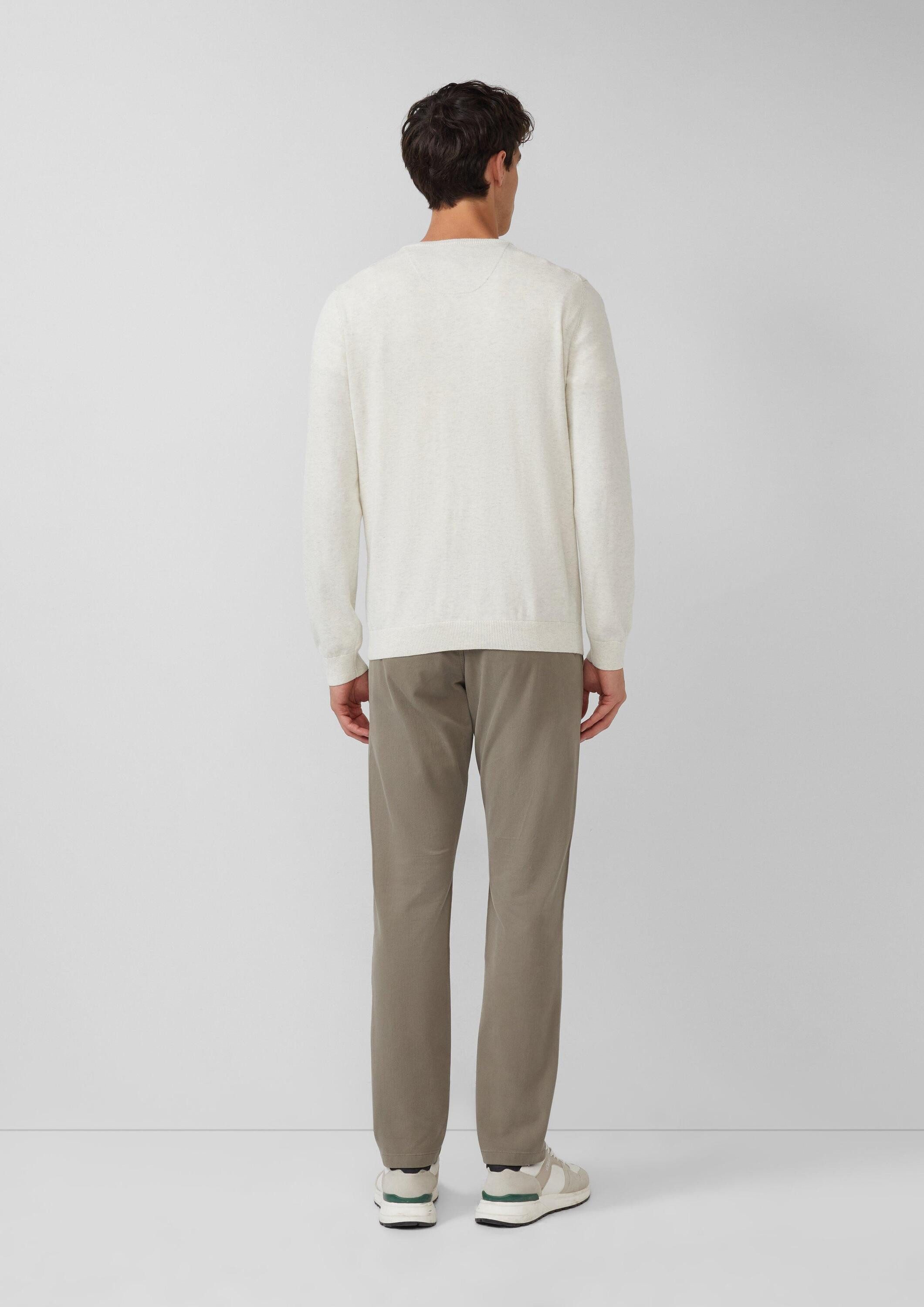 s.Oliver Longpullover Strickpullover Strickpullover mit Logo-Stickerei