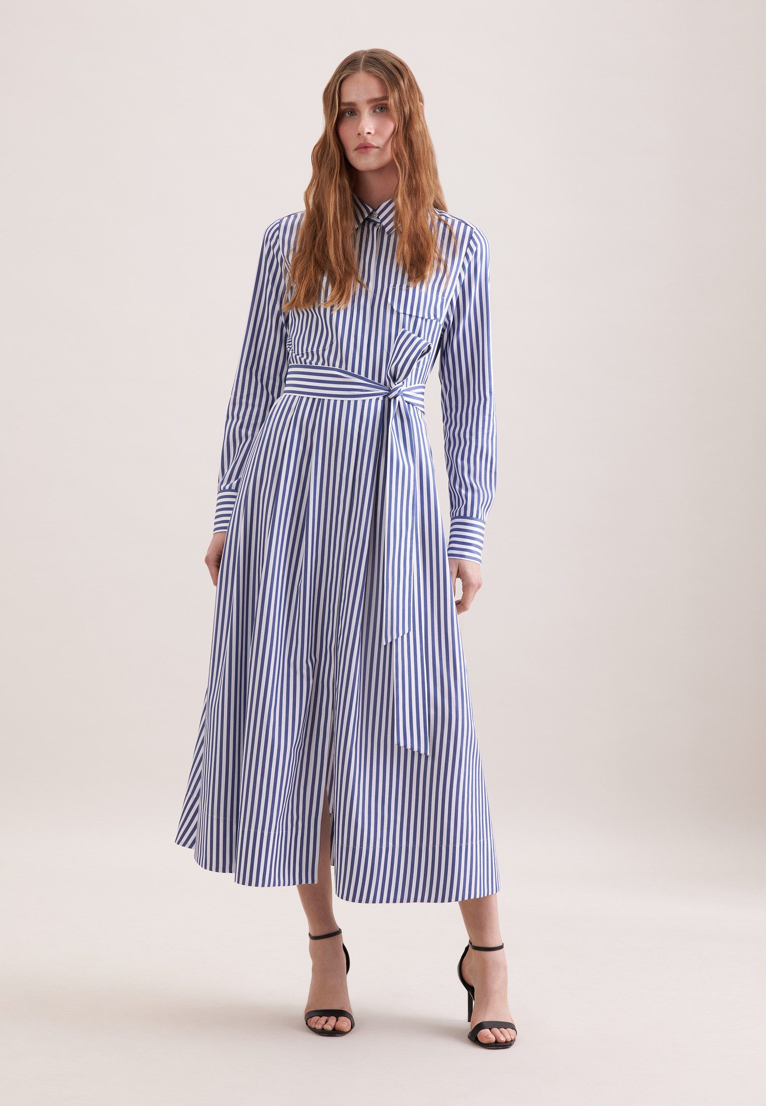 seidensticker Sommerkleid 1/1 Kragen Gestreift