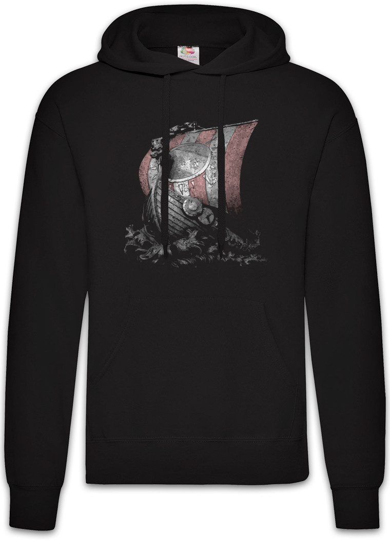 Urban Backwoods Hoodie Viking Ship I Herren Hoodie Vikings Schiff Wikinger Langboot Asgard (1-tlg) Drachenboot Midgard Loki Norsemen