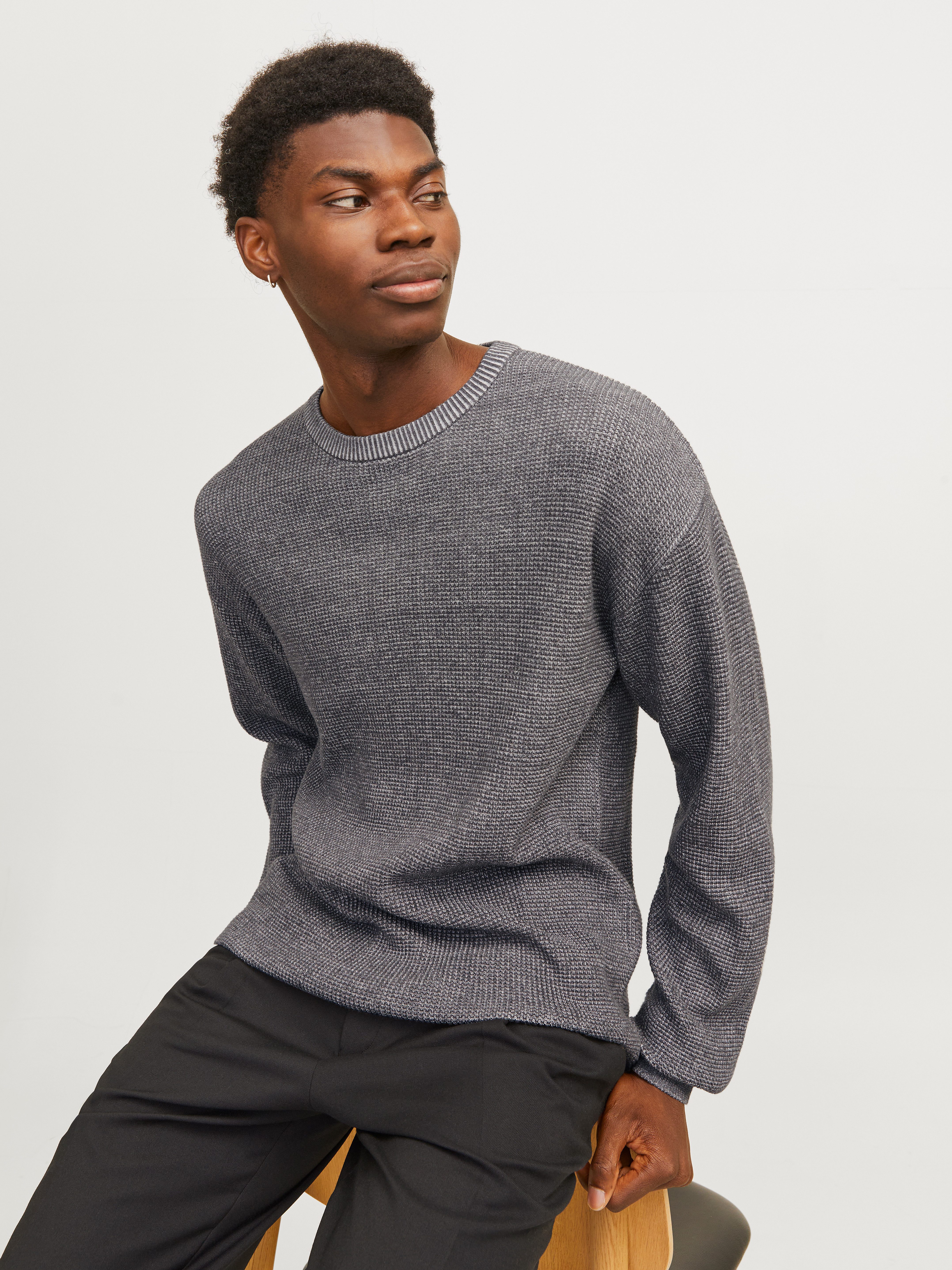 Jack & Jones Strickpullover JJWALTER KNIT RELAXED CREW NECK günstig online kaufen
