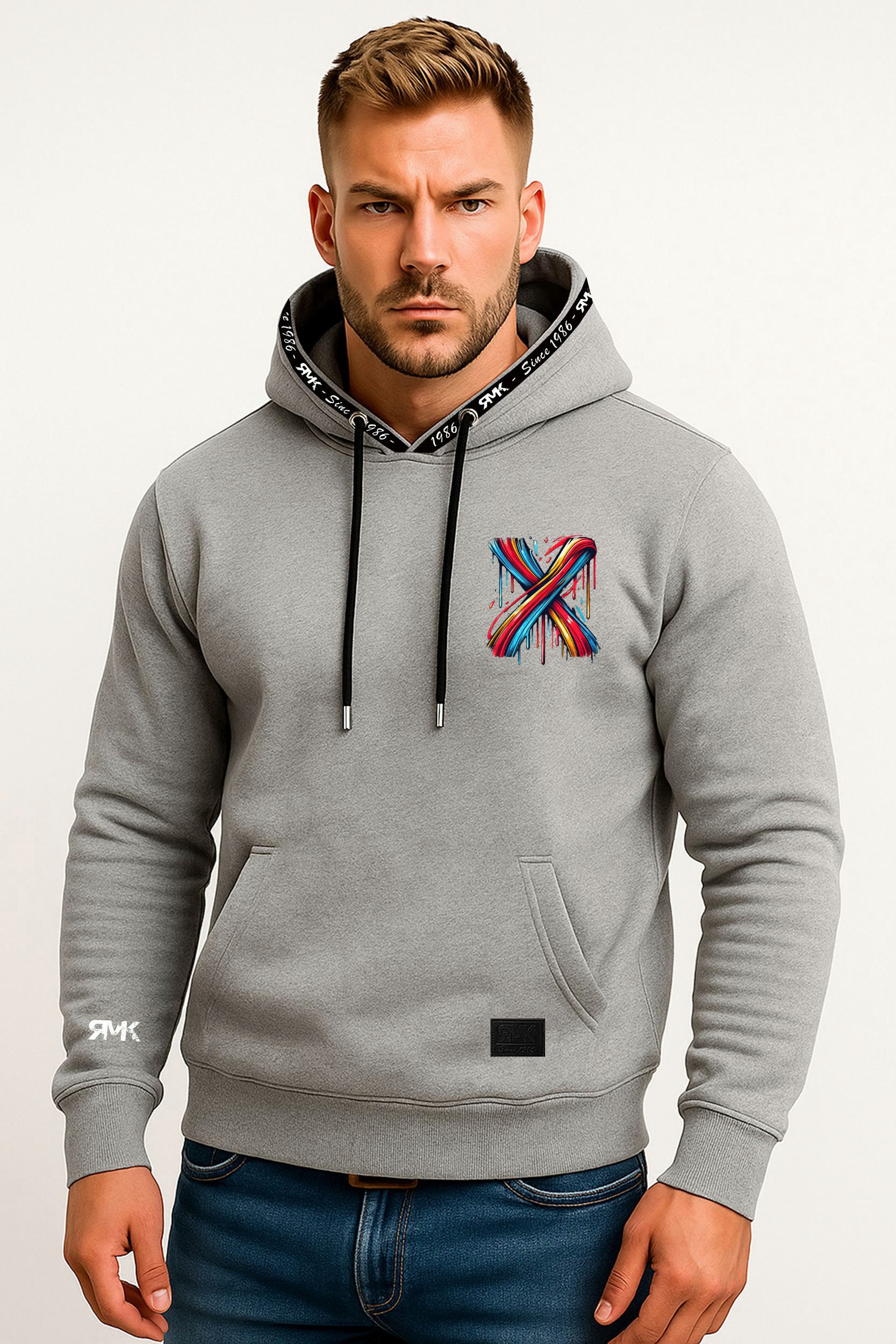 Hoodie Herren Kapuzenpullover Pullover mit Kapuze Basic Longsleeve X