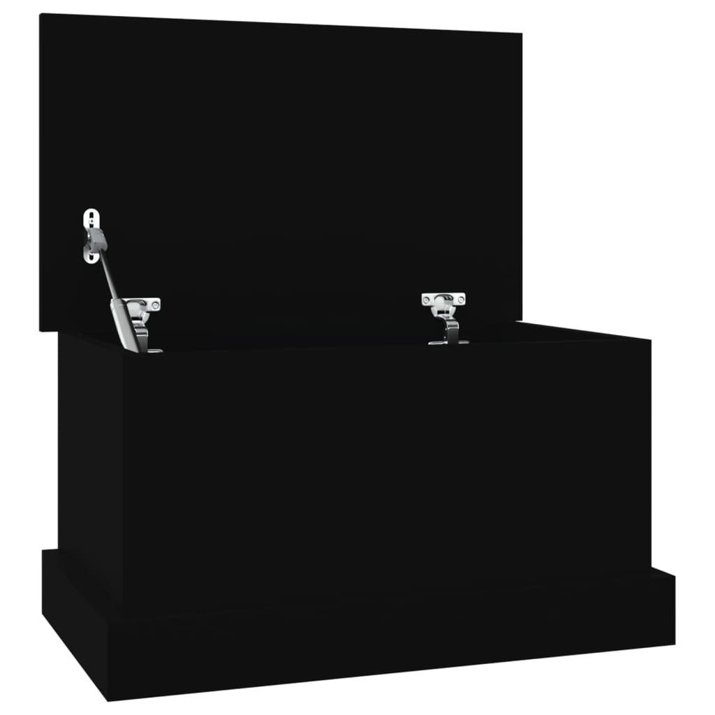 vidaXL Aufbewahrungsbox Truhe Schwarz 50x30x28 cm Holzwerkstoff (1 St)