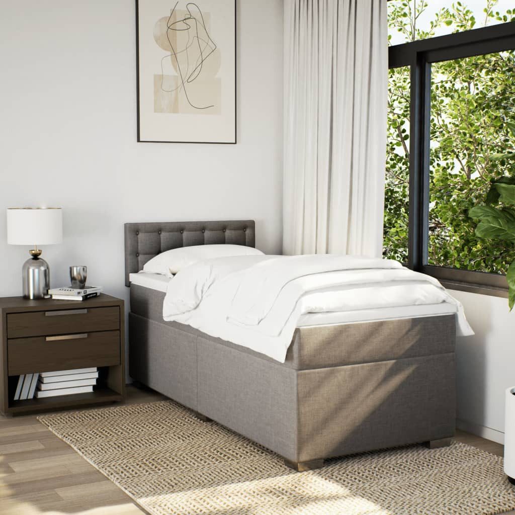vidaXL Bett Boxspringbett mit Matratze Taupe günstig online kaufen
