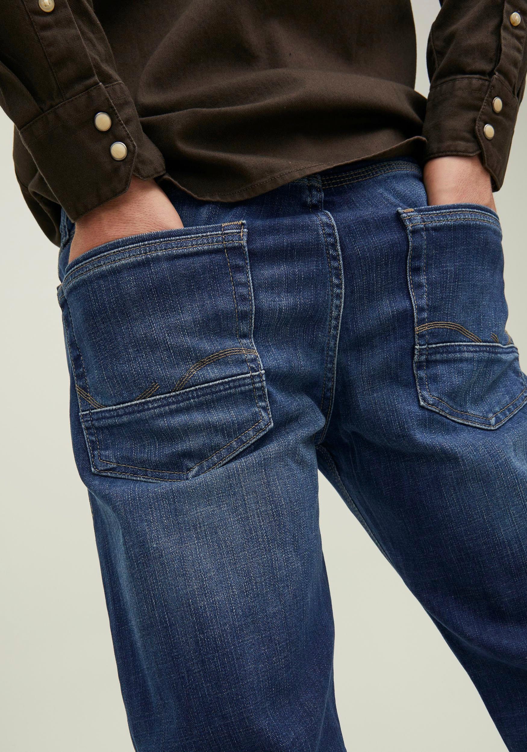 mid blue Jones Jack MIKE WOOD & Comfort-fit-Jeans