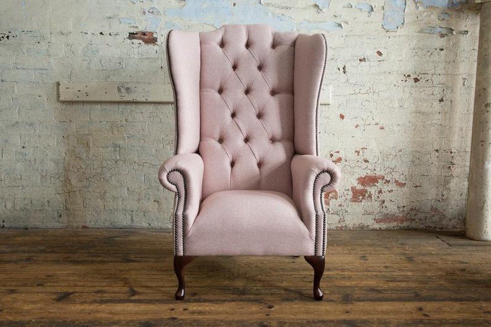 Chesterfield-Sessel Chesterfield Einzelsessel Sofa Textil Couch Wohnzimmer Möbel