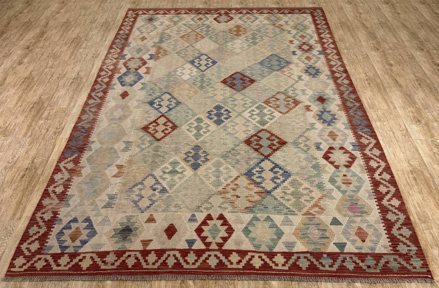 Rug Studios Teppich KELIM ORIGINAL HANDGEARBEITET, Rechteckig, Höhe: 5 mm, Handgefertigt, 205 x 301 cm, Multi