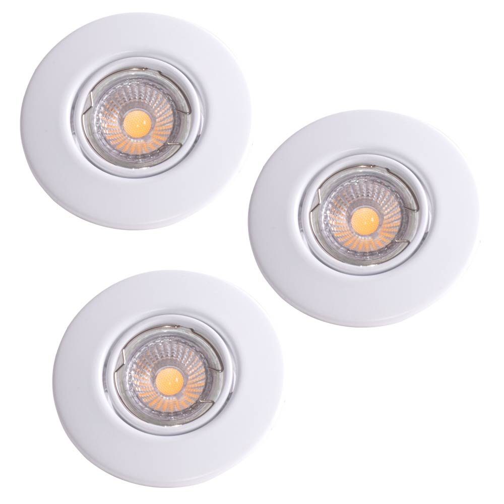 EGLO LED Einbaustrahler, Leuchtmittel inklusive, Warmweiß, 3er Set LED Einbau Прожектори Leuchten Decken Лампи Spot beweglich