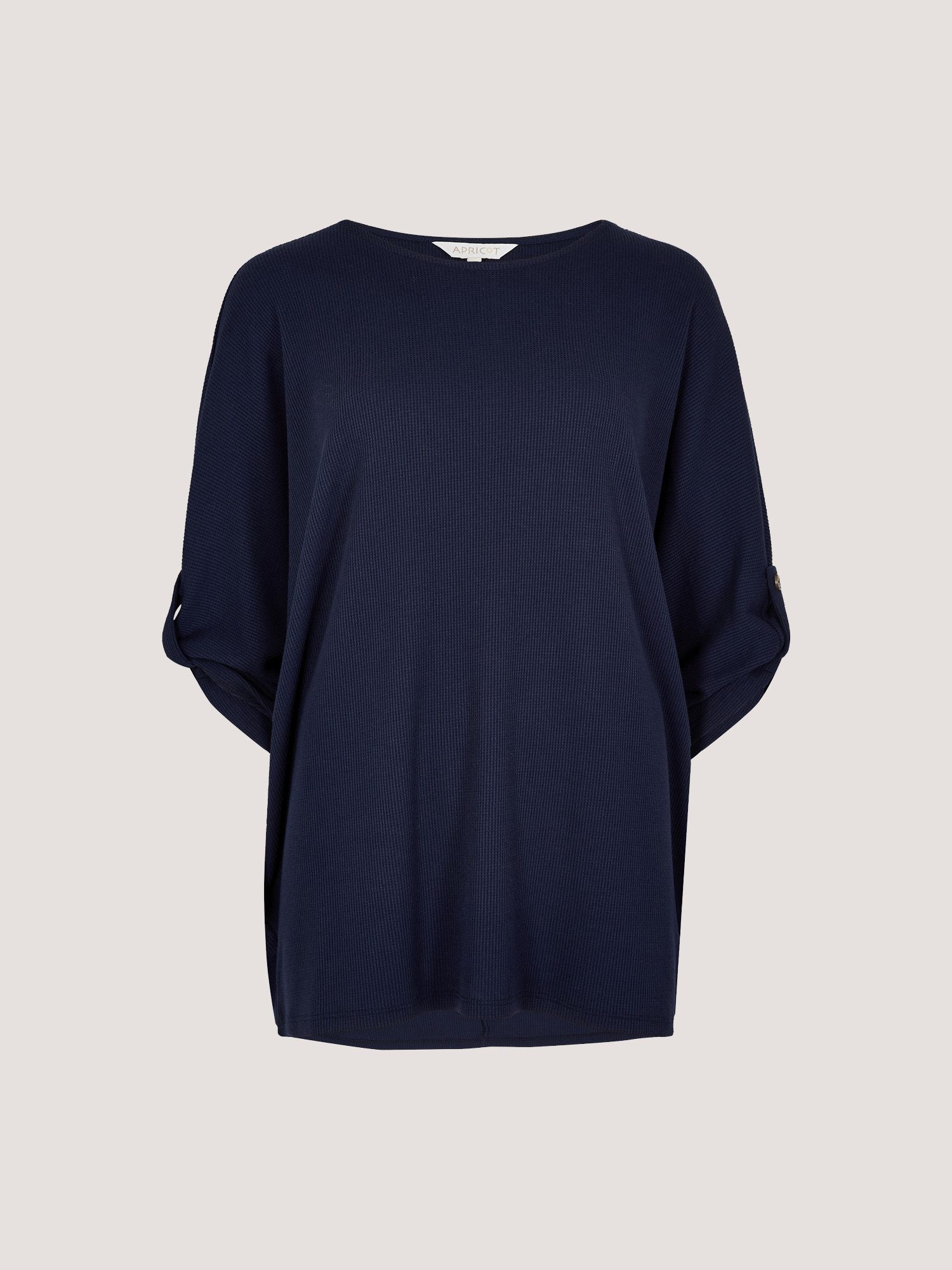 T-Shirt Waffelstrick-Oberteil